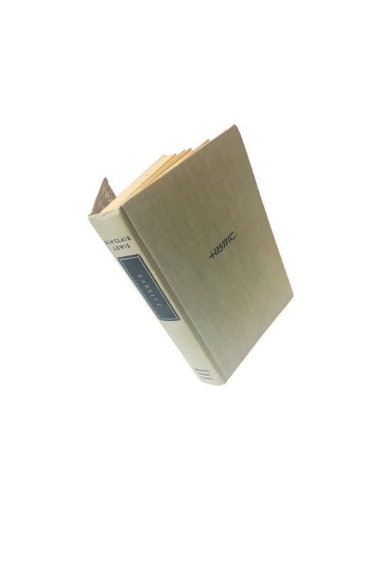 Babbitt vintage book by Sinclair Lewis circa 1950. Grey cloth Satirical novel about middle-class life and social pressure conformity.