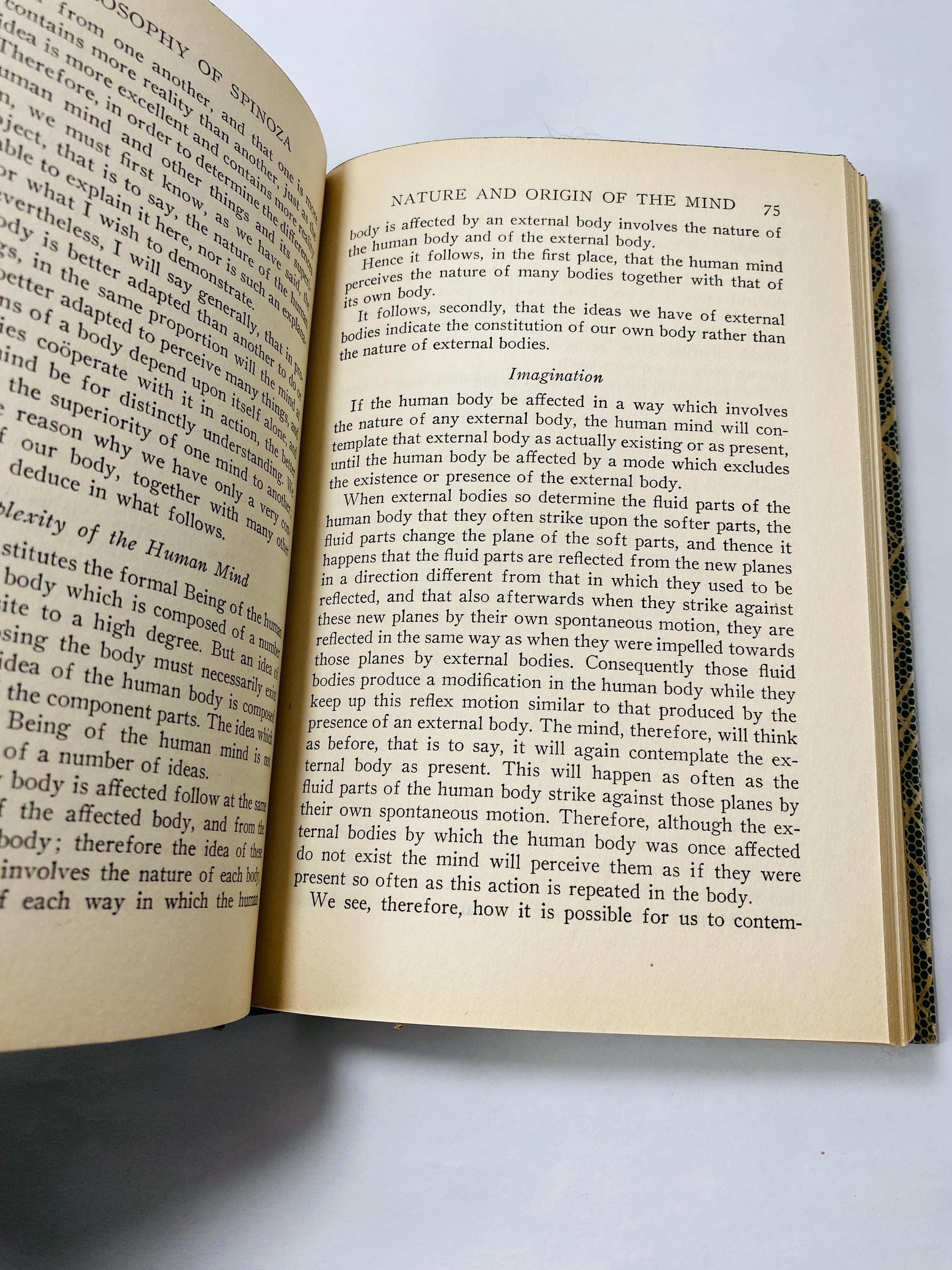 Metaphysics & writings of Spinoza vintage book circa 1930 Portuguese-Jewish philosopher epistemology, political philosophy, ethics, science