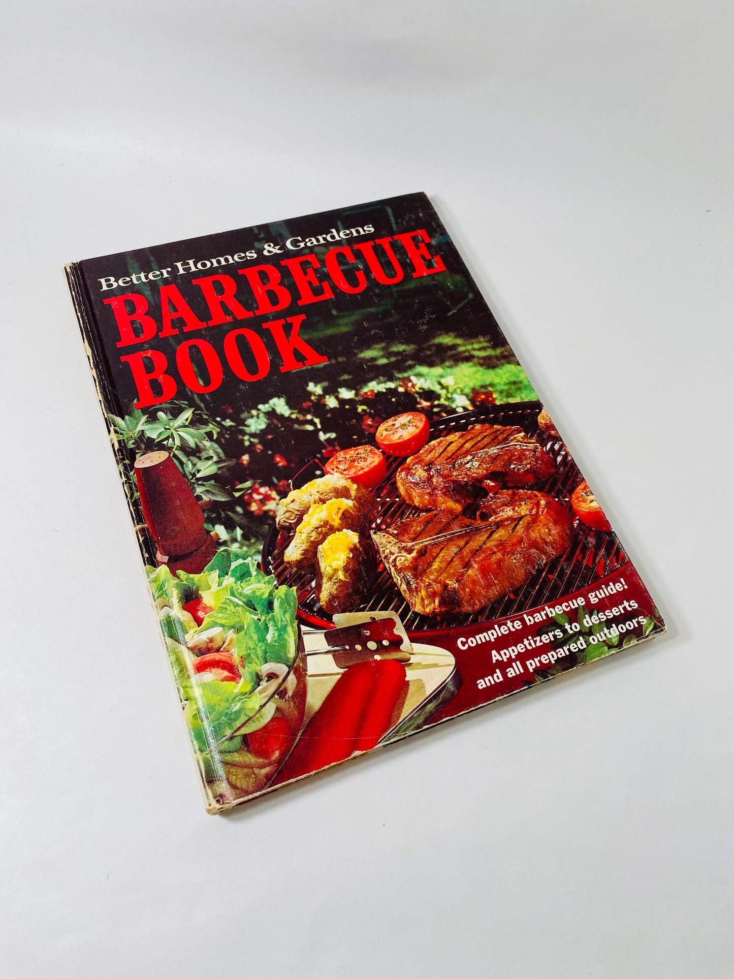1967 Better Homes and Gardens Barbecue Cookbook Vintage Outdoor Cooking BBQ Gift Weber Kettle. Spit roasting vegetables meat carnivore