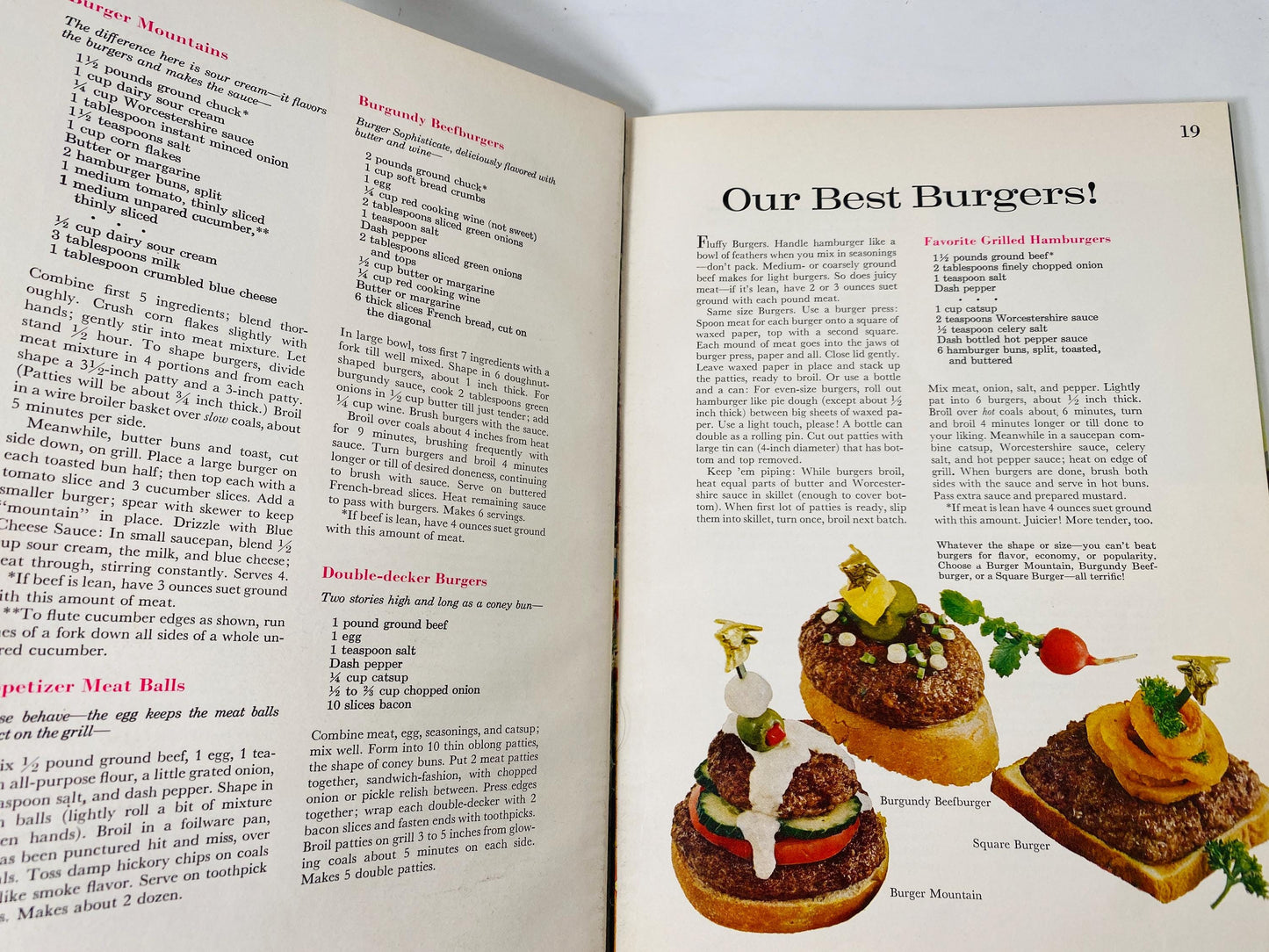 1967 Better Homes and Gardens Barbecue Cookbook Vintage Outdoor Cooking BBQ Gift Weber Kettle. Spit roasting vegetables meat carnivore