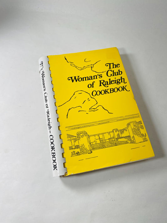 Women's Club of Raleigh North Carolina Vintage cookbook circa 1985 Fish, seafood crawfish shrimp crab cakes boils and casserole recipes