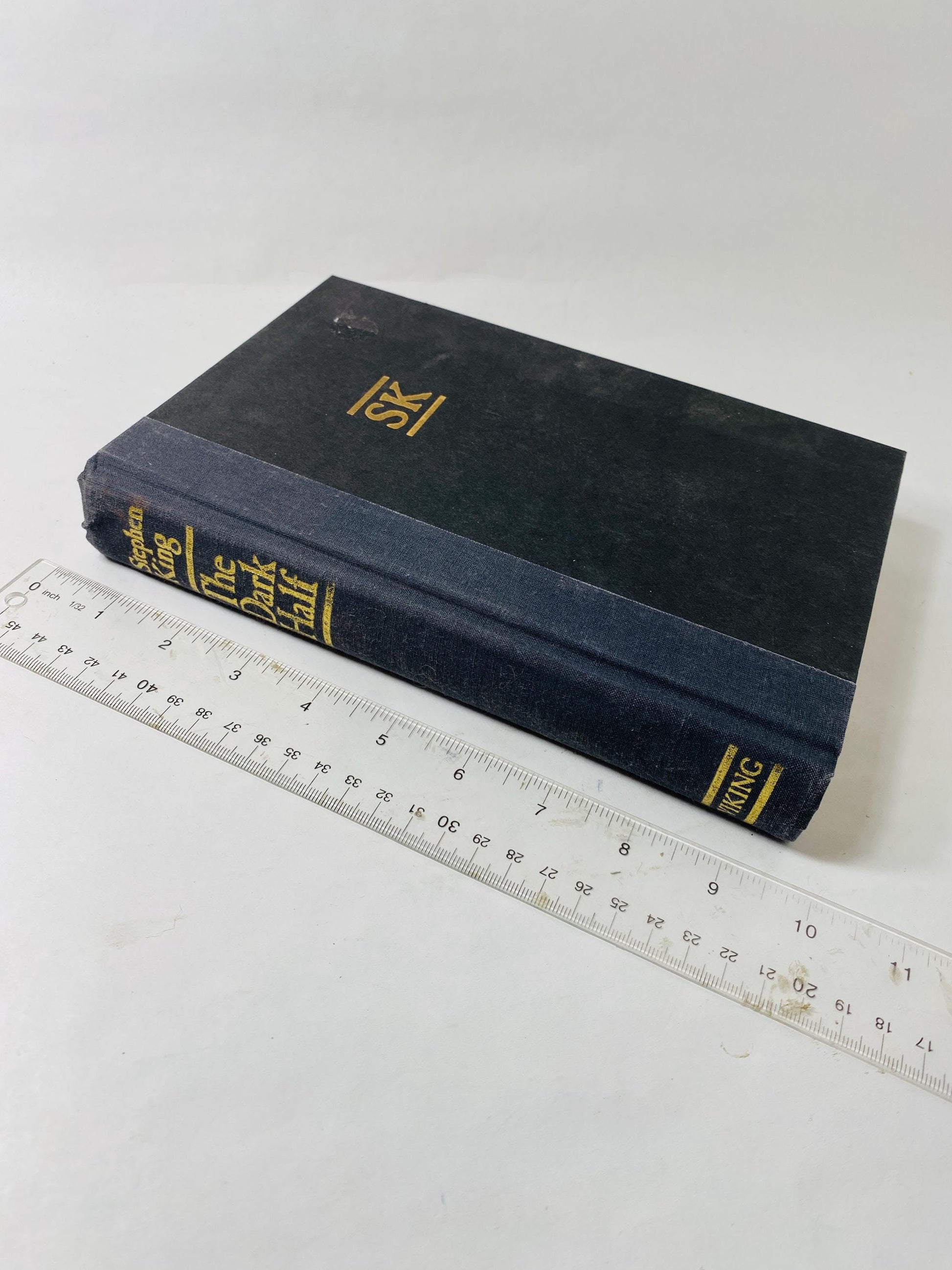 Stephen King The Dark Half FIRST EDITION vintage book without dust jacket Horror goth emo black book decor