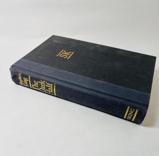 Stephen King The Dark Half FIRST EDITION vintage book without dust jacket Horror goth emo black book decor