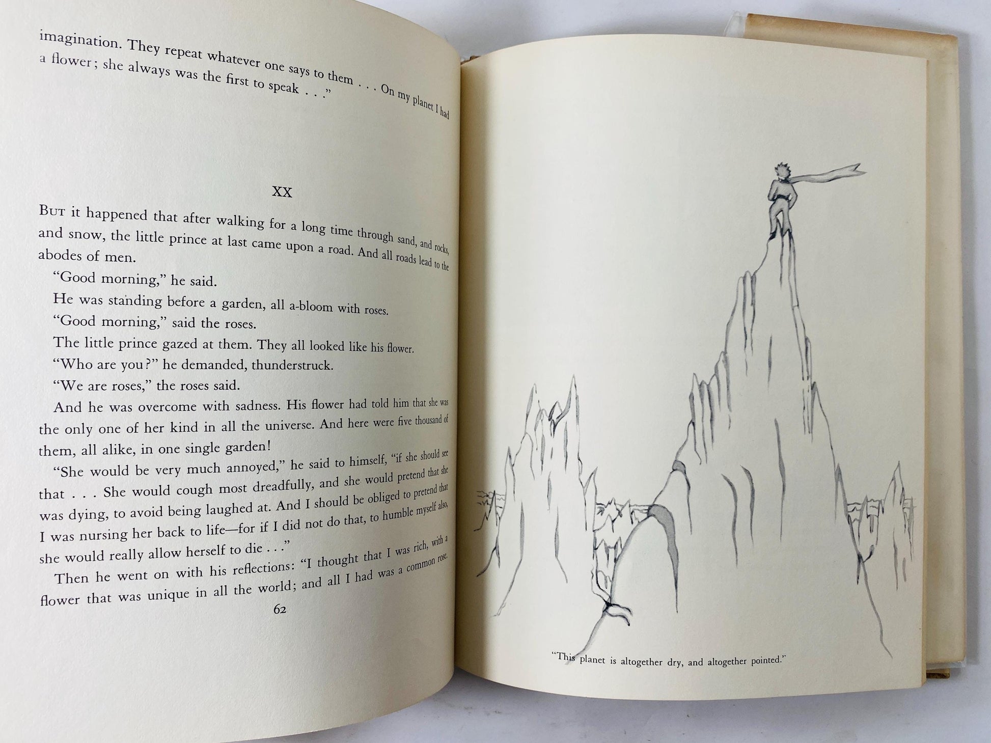 The Little Prince EARLY PRINTING vintage book circa 1943 by Antoine De Saint-Exupery Children's Harcourt Brace World