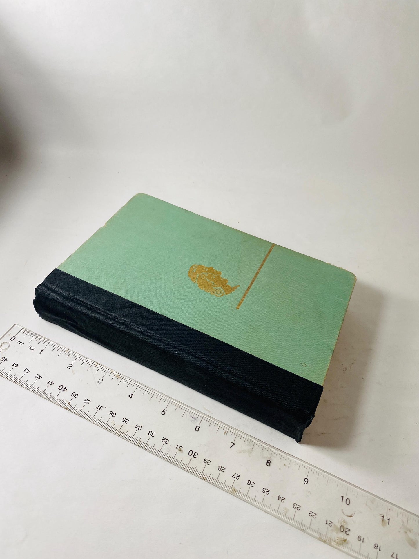 1961 Adventures of Tom Sawyer vintage book by Mark Twain Samuel Clemens green bookshelf decor Christmas stocking stuffer