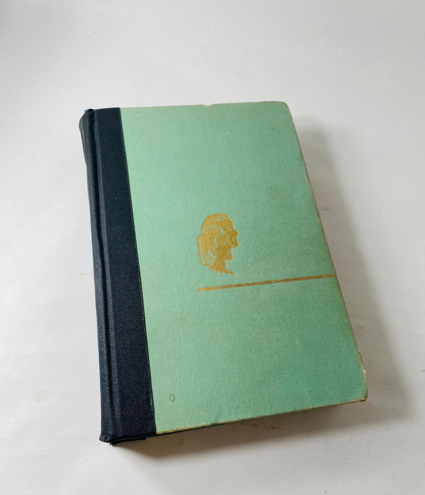 1961 Adventures of Tom Sawyer vintage book by Mark Twain Samuel Clemens green bookshelf decor Christmas stocking stuffer