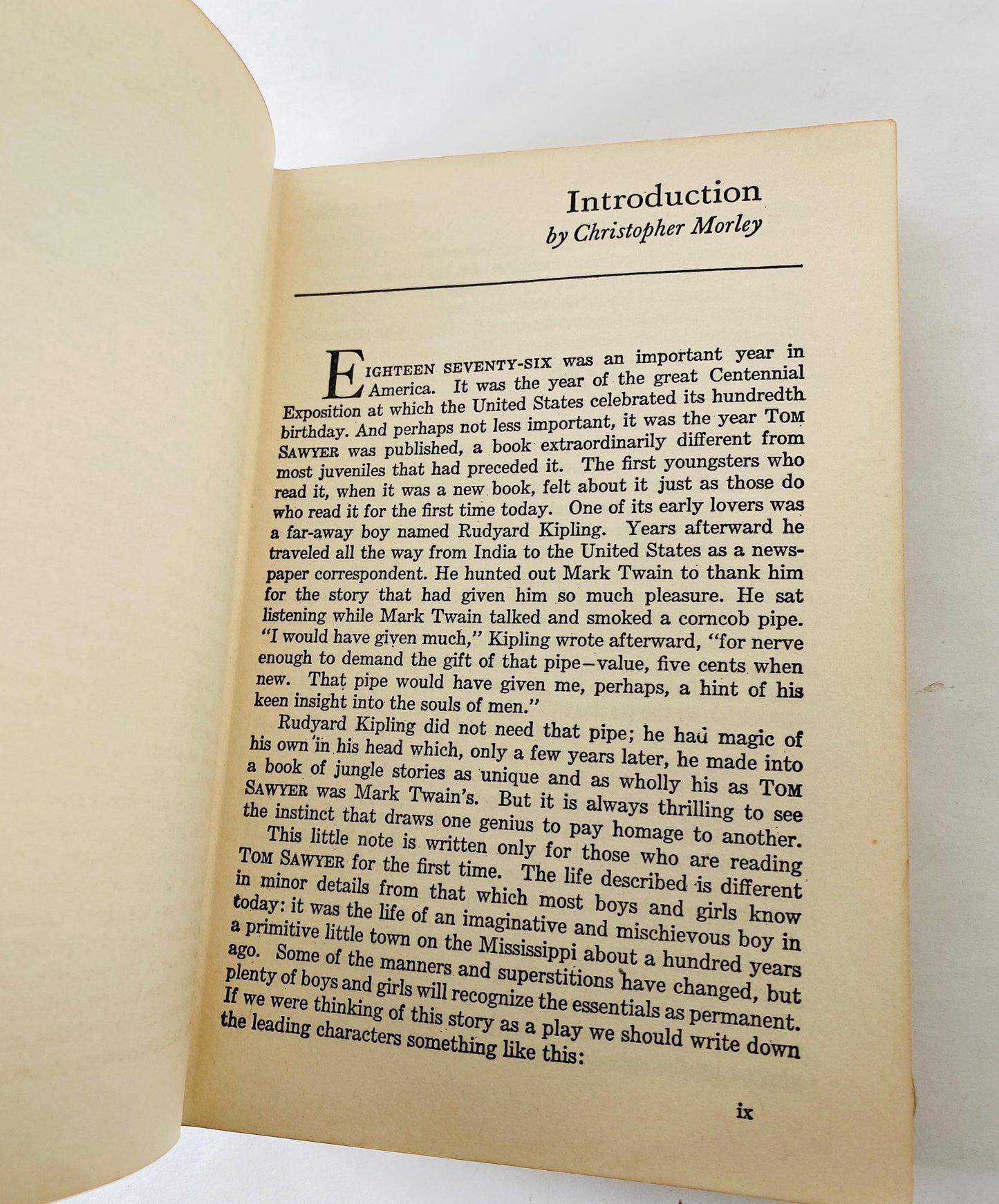 1961 Adventures of Tom Sawyer vintage book by Mark Twain Samuel Clemens green bookshelf decor Christmas stocking stuffer