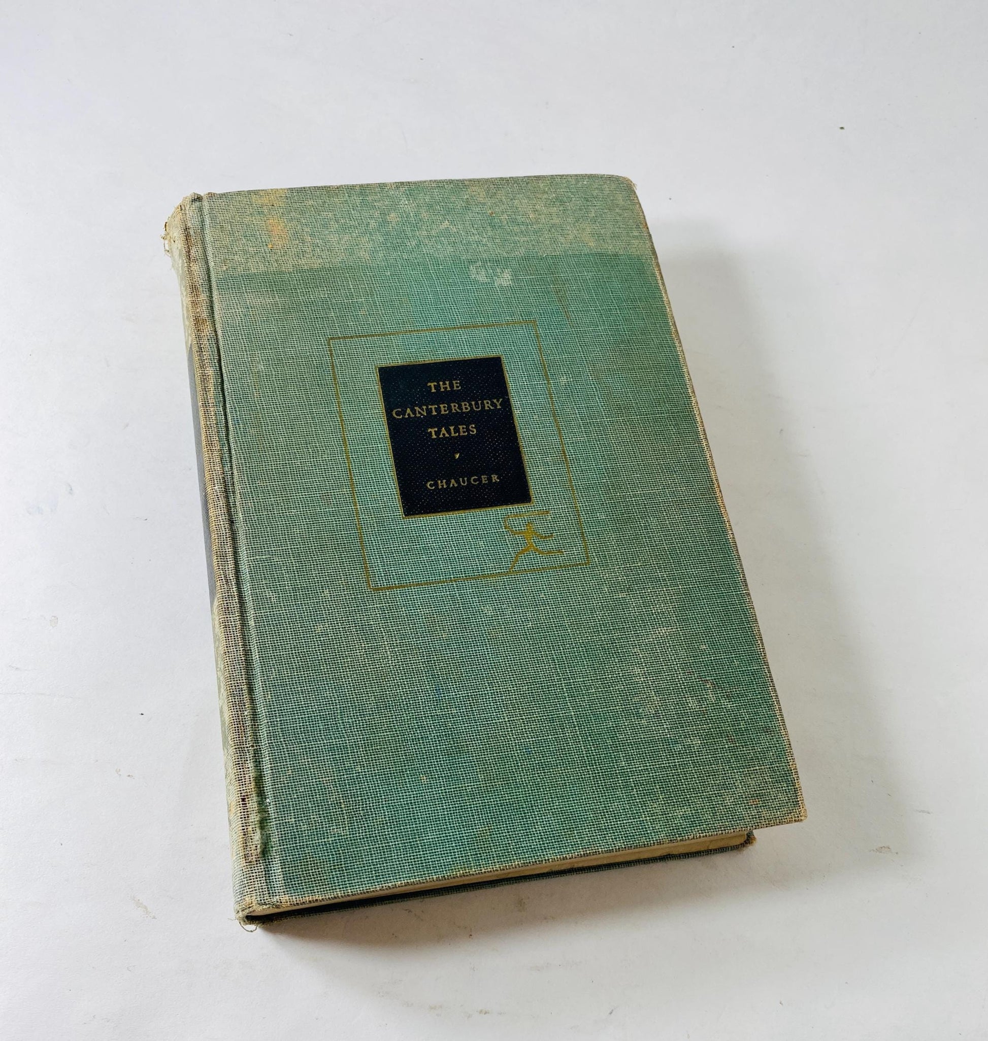 Canterbury Tales by Geoffrey Chaucer vintage book circa 1934 Beautiful brown book decor illustrated by Rockwell Kent