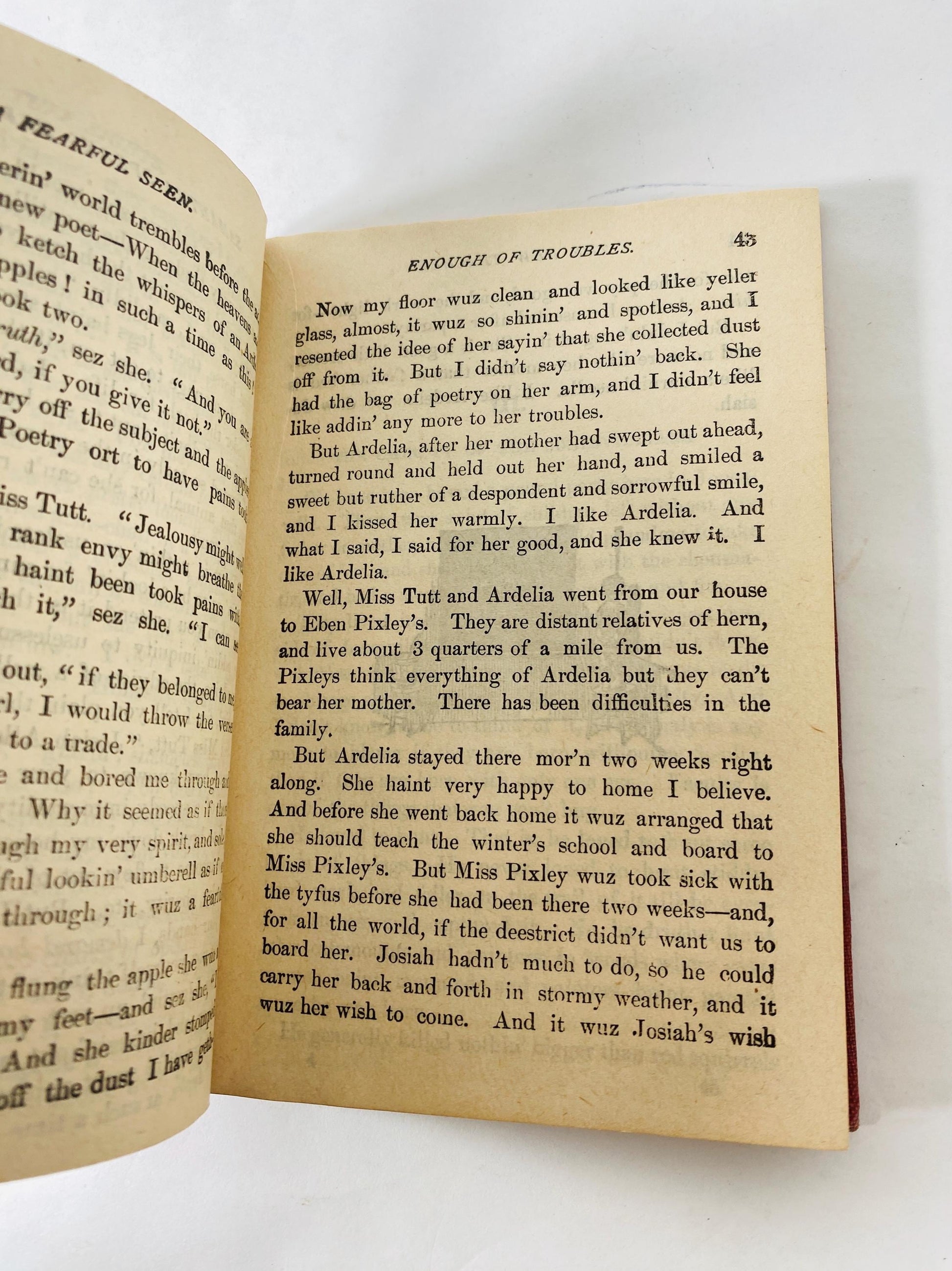 Samantha at Saratoga Flirting With Fashion Antique book circa 1887 by Marietta Holley about dangers of trying to conform to societal norms