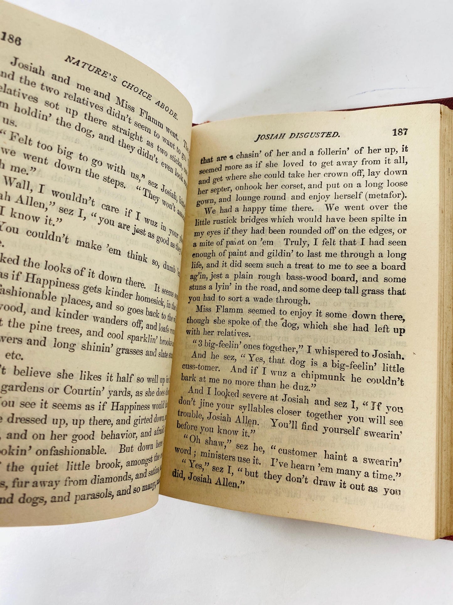 Samantha at Saratoga Flirting With Fashion Antique book circa 1887 by Marietta Holley about dangers of trying to conform to societal norms