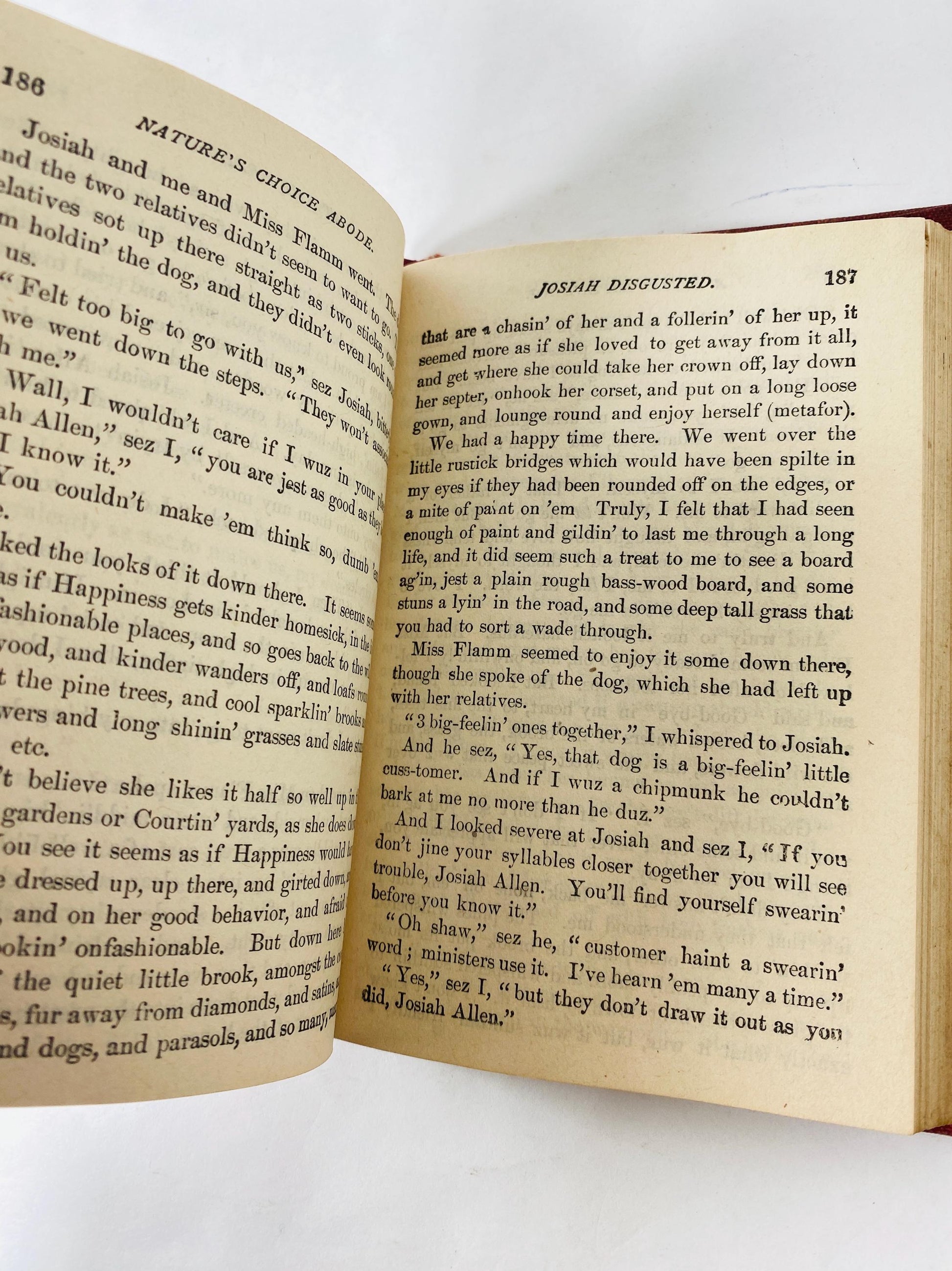 Samantha at Saratoga Flirting With Fashion Antique book circa 1887 by Marietta Holley about dangers of trying to conform to societal norms