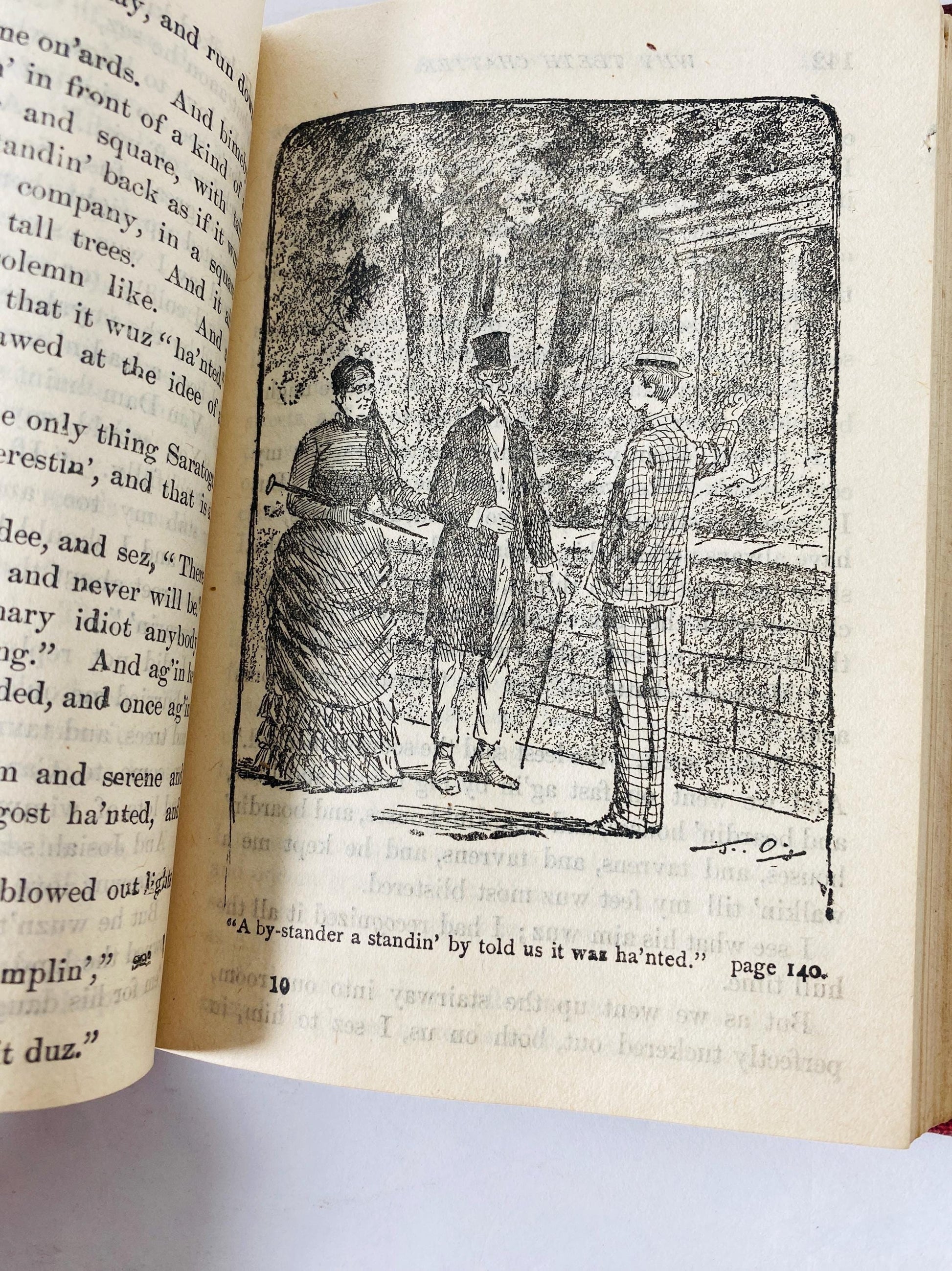 Samantha at Saratoga Flirting With Fashion Antique book circa 1887 by Marietta Holley about dangers of trying to conform to societal norms