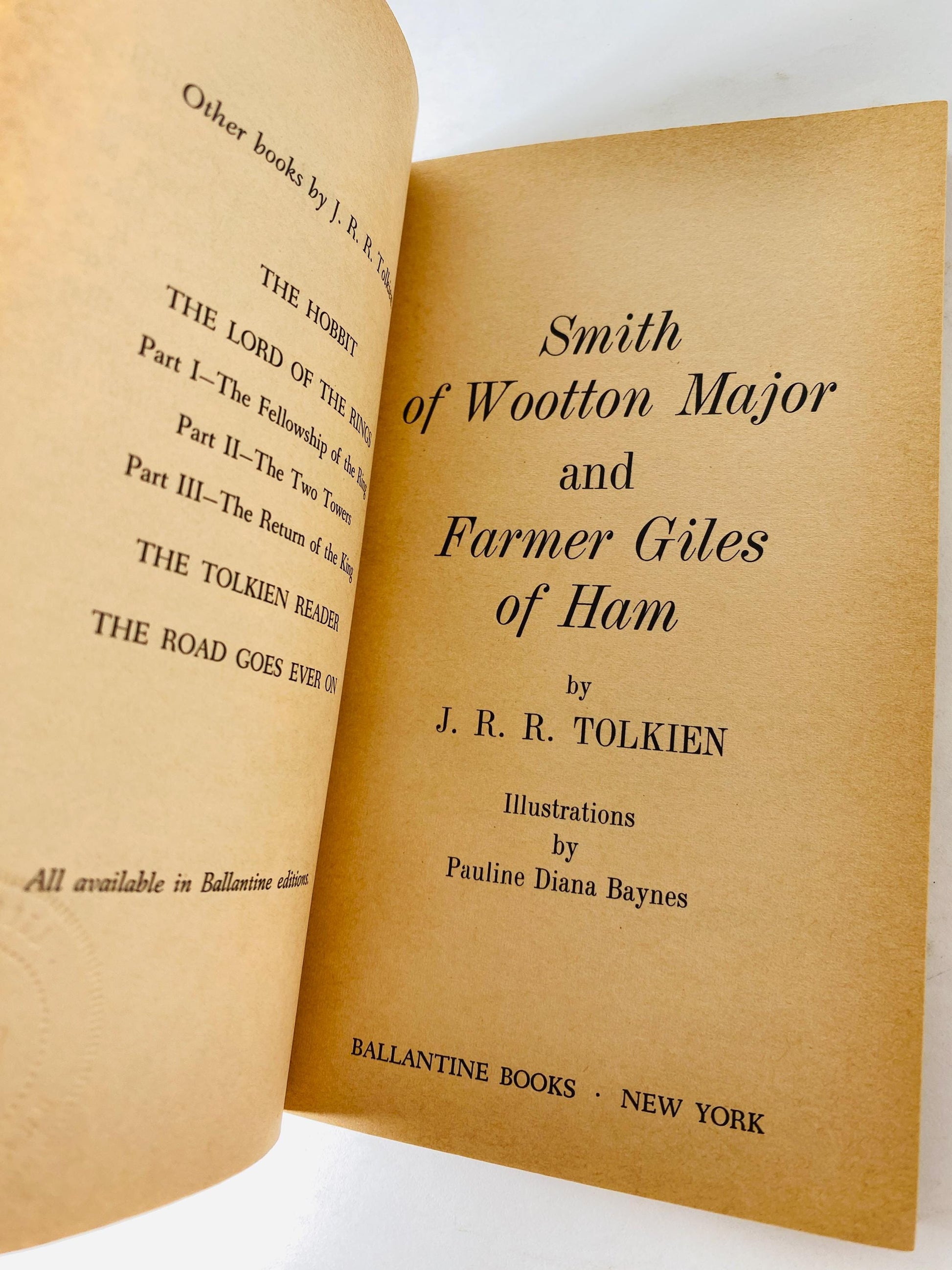 Smith of Wootton Major FIRST PRINTING vintage paperback book by JRR Tolkien circa 1969 Perfect gift. Scifi, Hobbit, Lord of the Rings