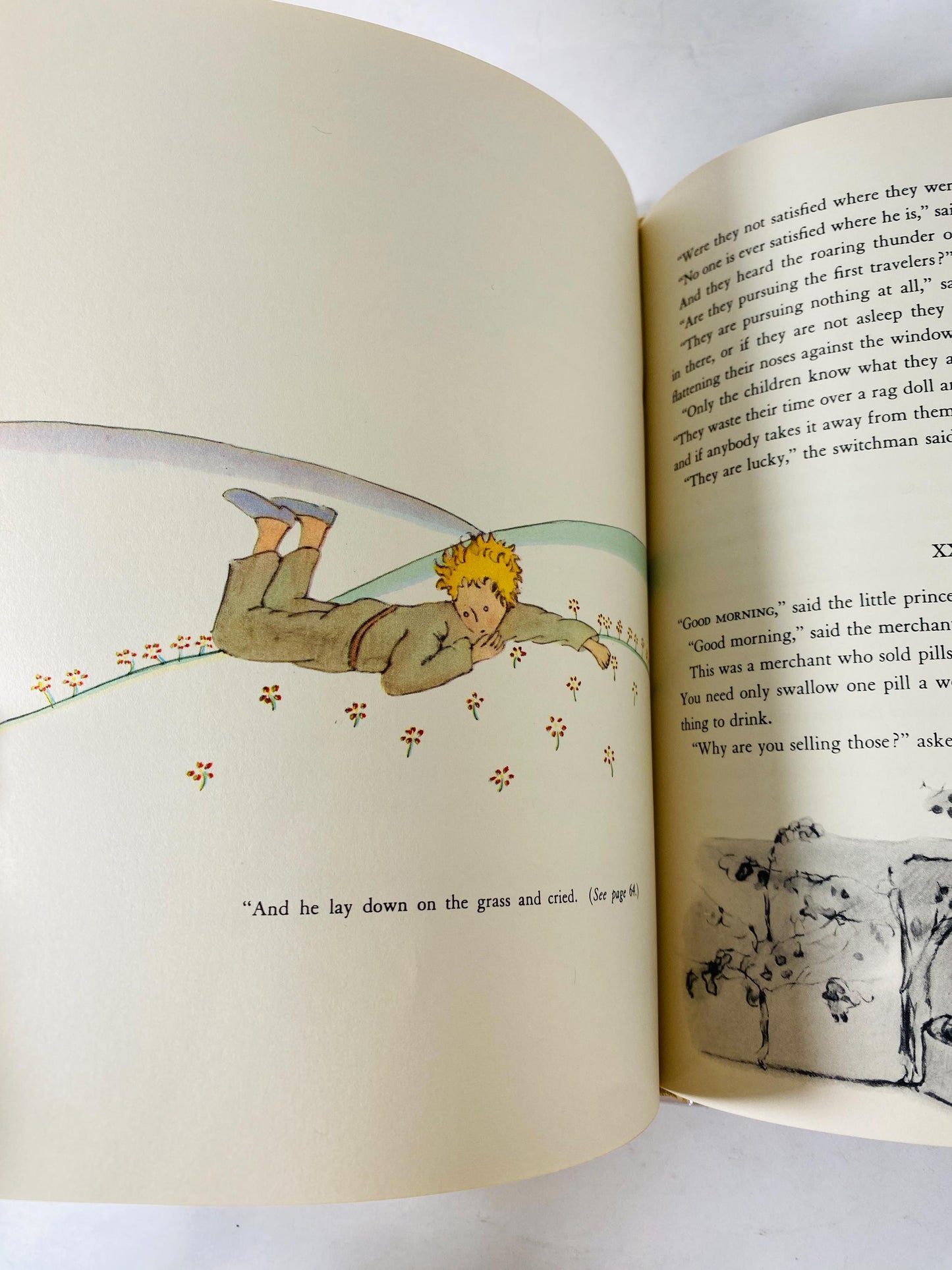 The Little Prince EARLY PRINTING vintage book circa 1943 by Antoine De Saint-Exupery Children's Harcourt Brace World