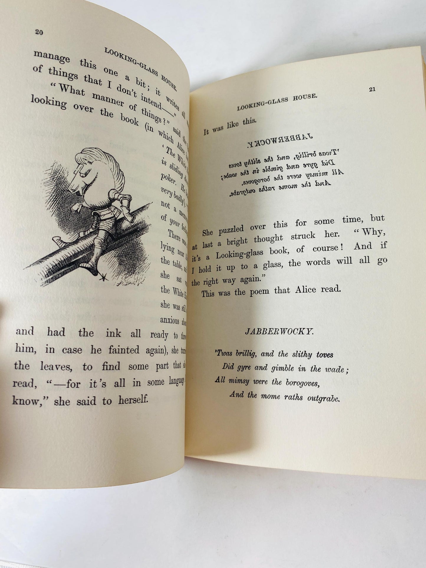 1927 Through the Looking-Glass and What Alice Found There by Lewis Carroll illustrated John Tenniel London Macmillan