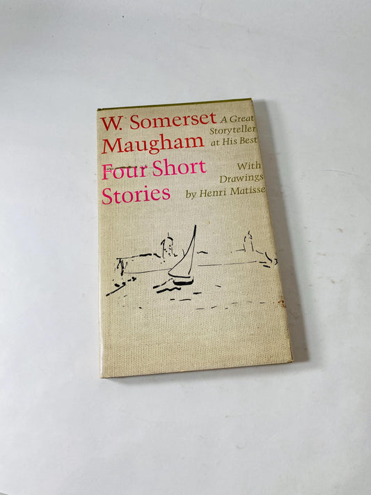1970 Four Short Stories by W Somerset Maugham Vintage book with Henri Matisse illustrations Verger, The Ant and the Grasshopper