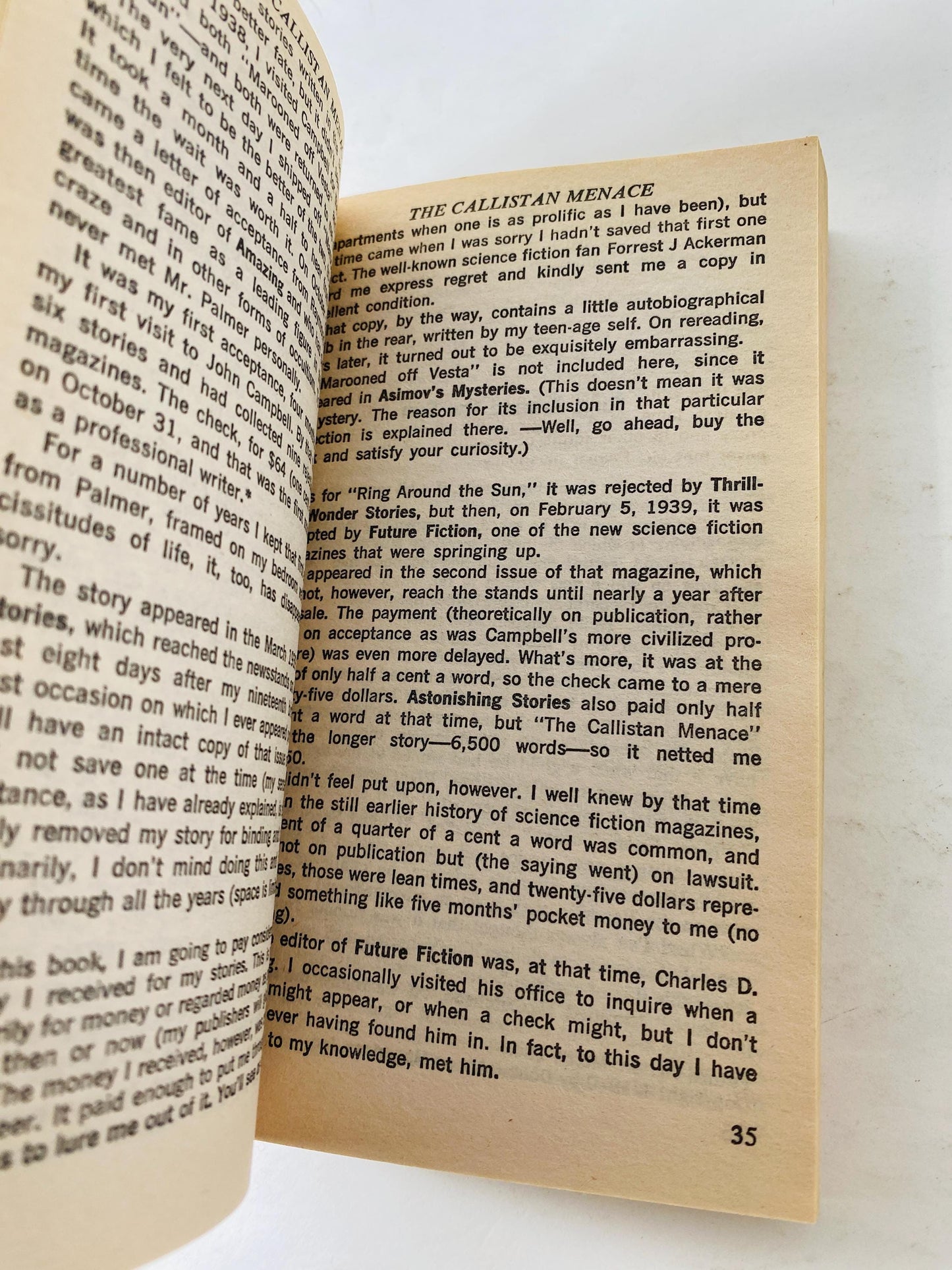 Early Issac Asimov Vintage Avon paperback book circa 1986 Book One Callistan Menace Ring Around Sun Black Friar Venus Half Breed