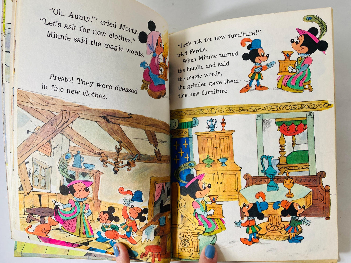 Disney's Magic Grinder vintage children's book circa 1975 Lord Gurr is taught a lesson about greed Mickey Mouse