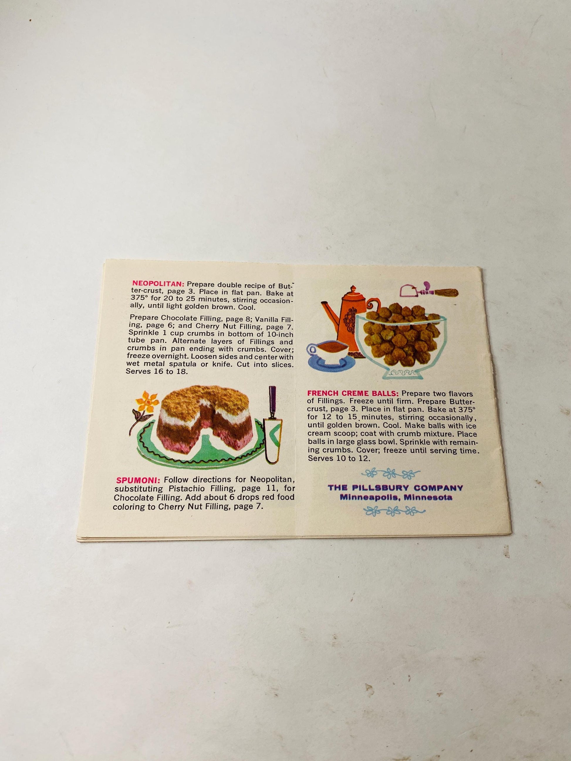 48 Butter Crust Parfait Pies booklet from Pillsbury Recipes Vintage cookbook circa 1960 Kitchen retro decor advertising