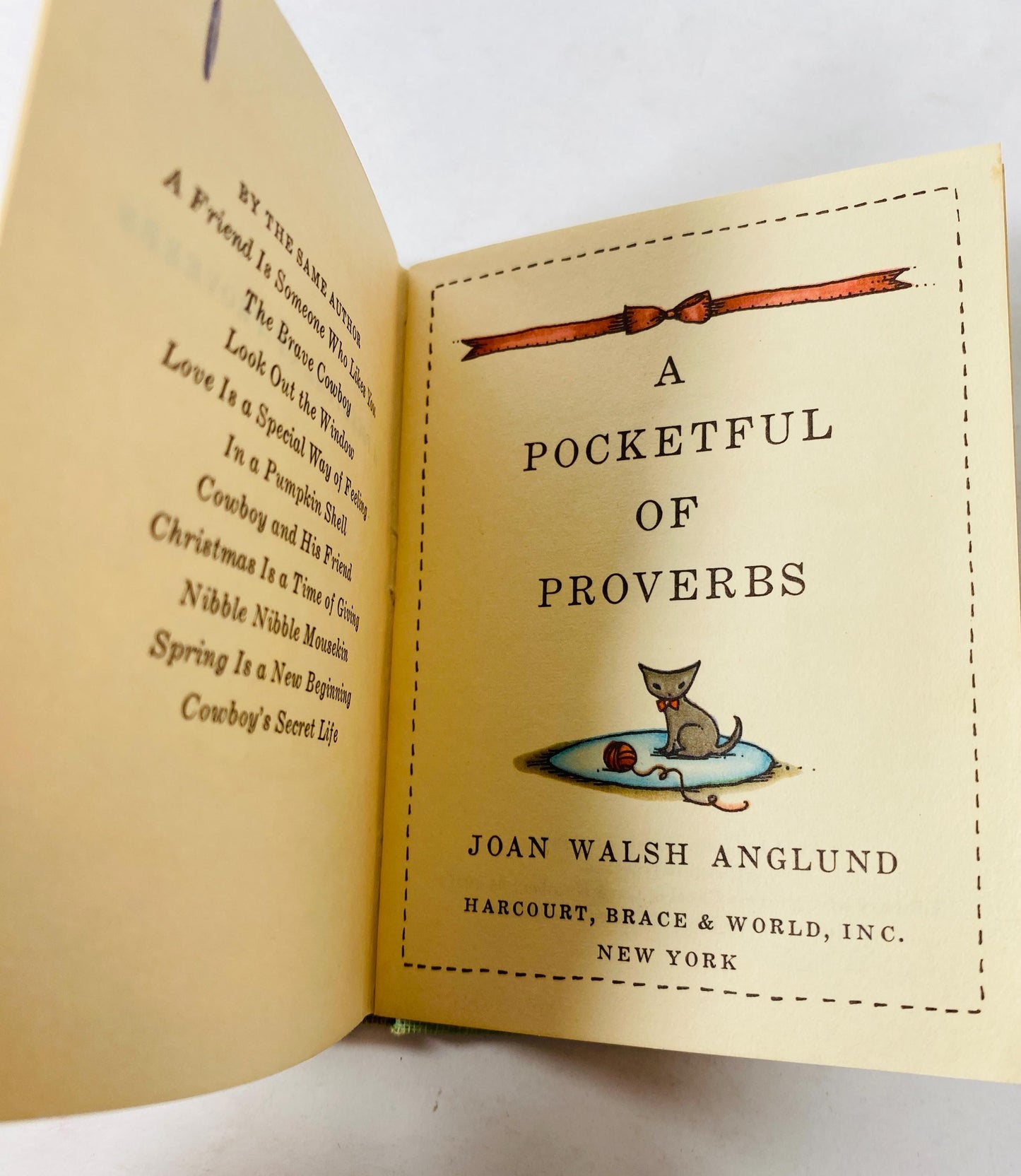 1964 Pocketful of Poverbs vintage book by Joan Walsh Anglund FIRST EDITION without dust jacket Gorgeous illustrations!