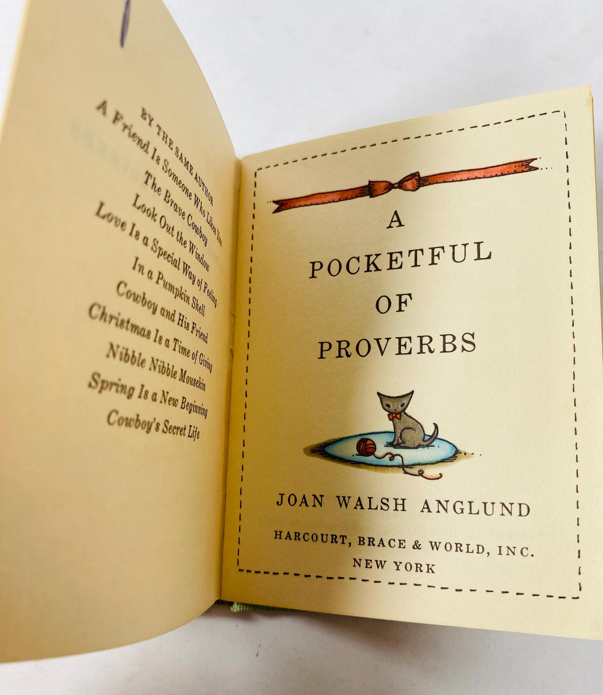 1964 Pocketful of Poverbs vintage book by Joan Walsh Anglund FIRST EDITION without dust jacket Gorgeous illustrations!
