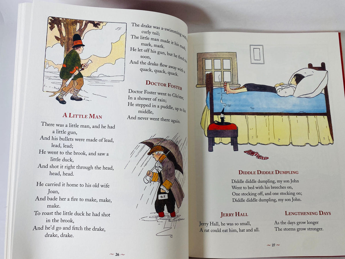 Real Mother Goose LARGE vintage book illustrated by Blanche Fisher Wright children's Fairy Tales Bedtime stories porch