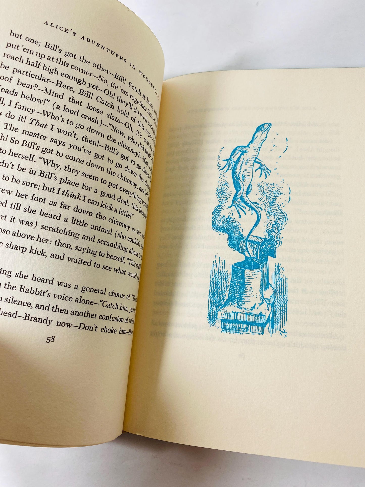 1954 Alice in Wonderland vintage book by Lewis Carroll Junior Deluxe Edition illustrations by John Tenniel