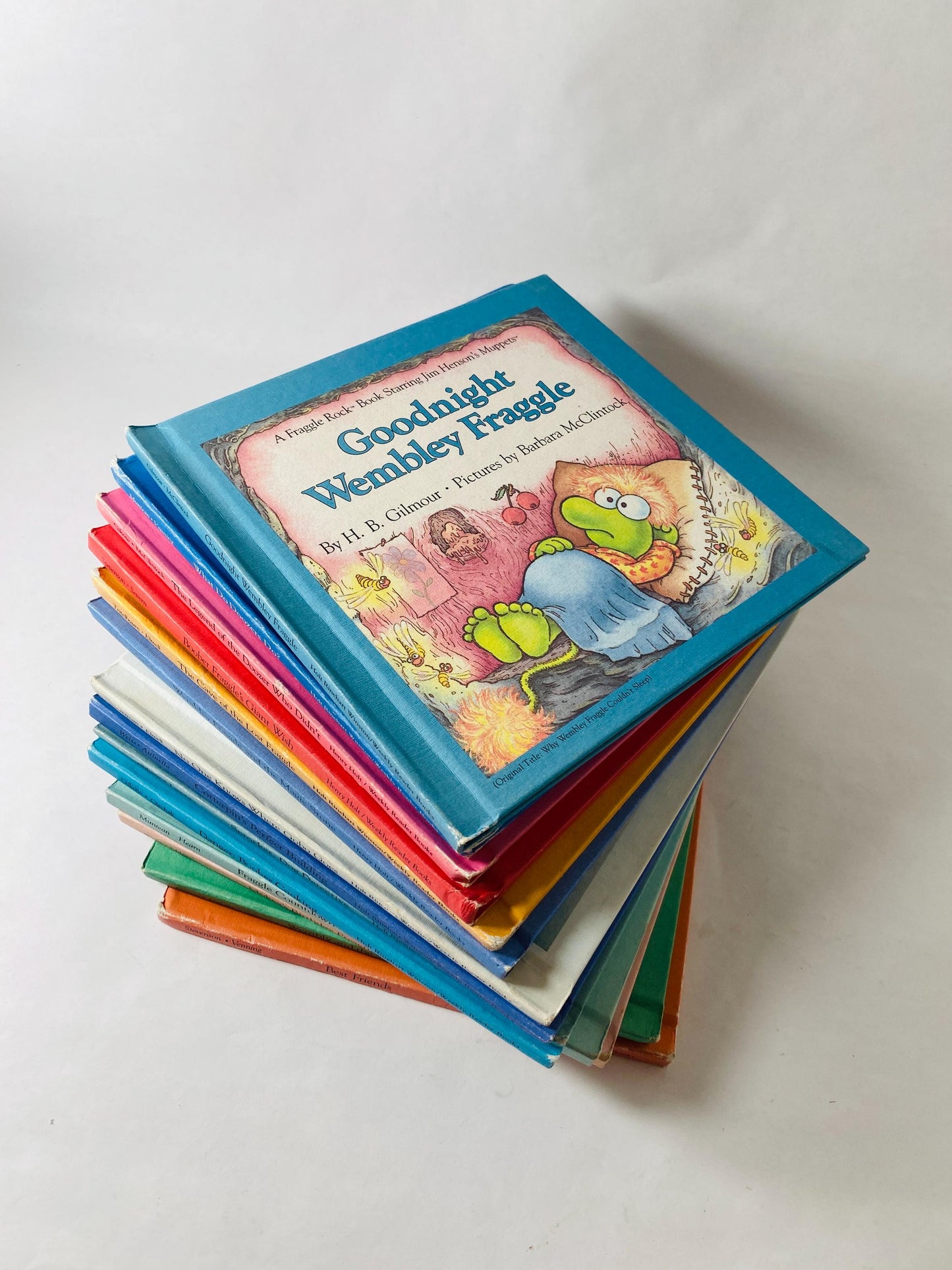 Fraggle Rock First Edition Book Club Series HUGE SET Jim Henson vintage lot 14 books circa 1985 Nursery decor set. Fantastic gift!