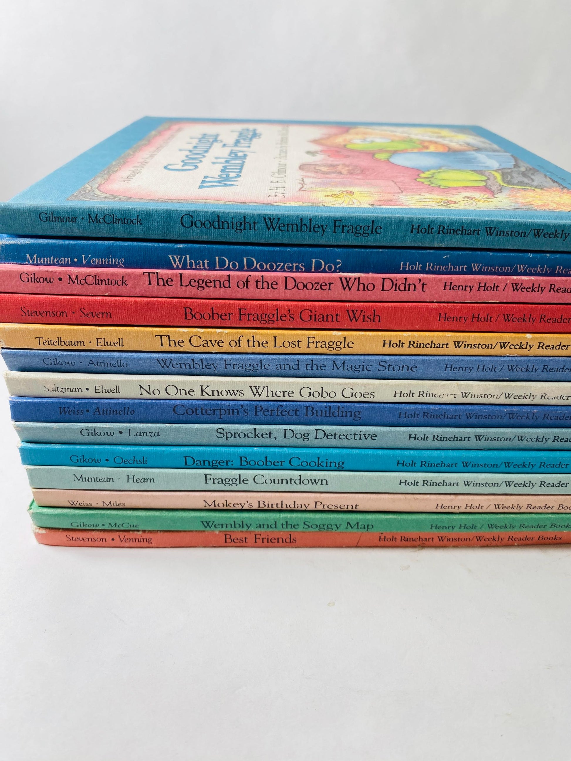 Fraggle Rock First Edition Book Club Series HUGE SET Jim Henson vintage lot 14 books circa 1985 Nursery decor set. Fantastic gift!