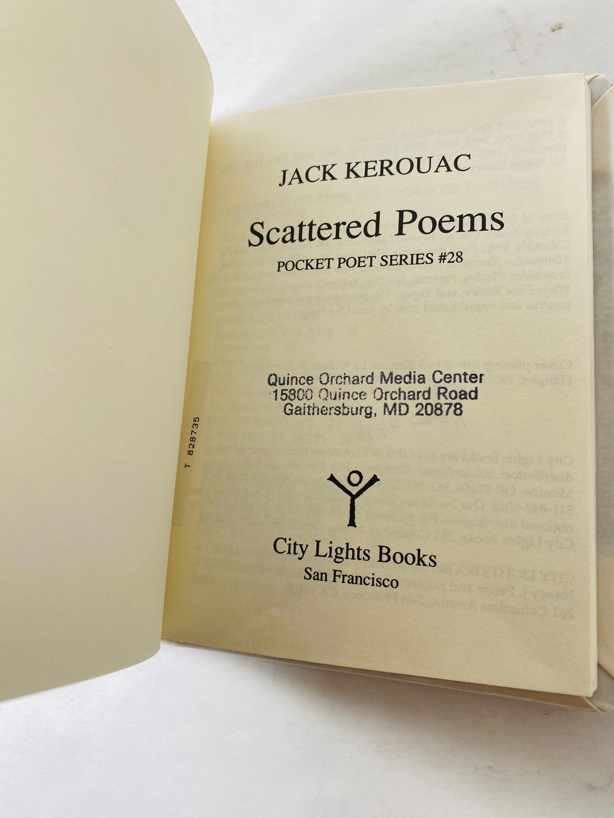Scattered Poems vintage book by Jack Kerouac, a collection of his spontaneous poetry circa 1968