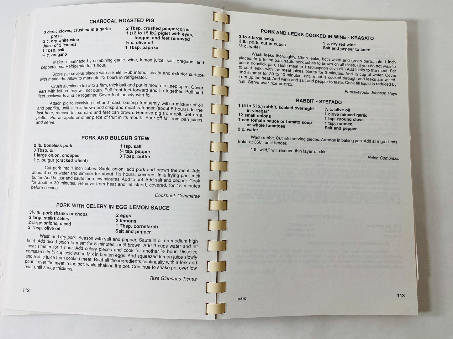 Odyssey into Cooking Greek vintage cookbook circa 1993 from the Saints Constantine and Helen Greek Orthodx Churhc Washington DC Recipes