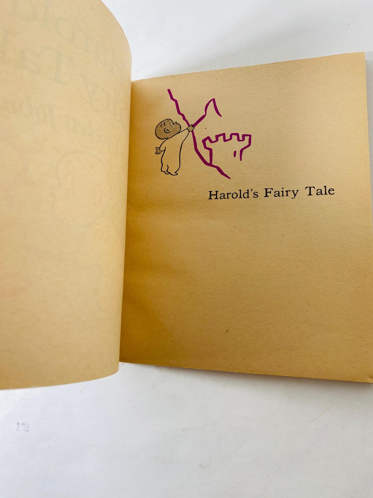 Harold's Fairy Tale vintage children's paperback book by Crockett Johnson circa 1974 Further Adventures with Purple Crayon