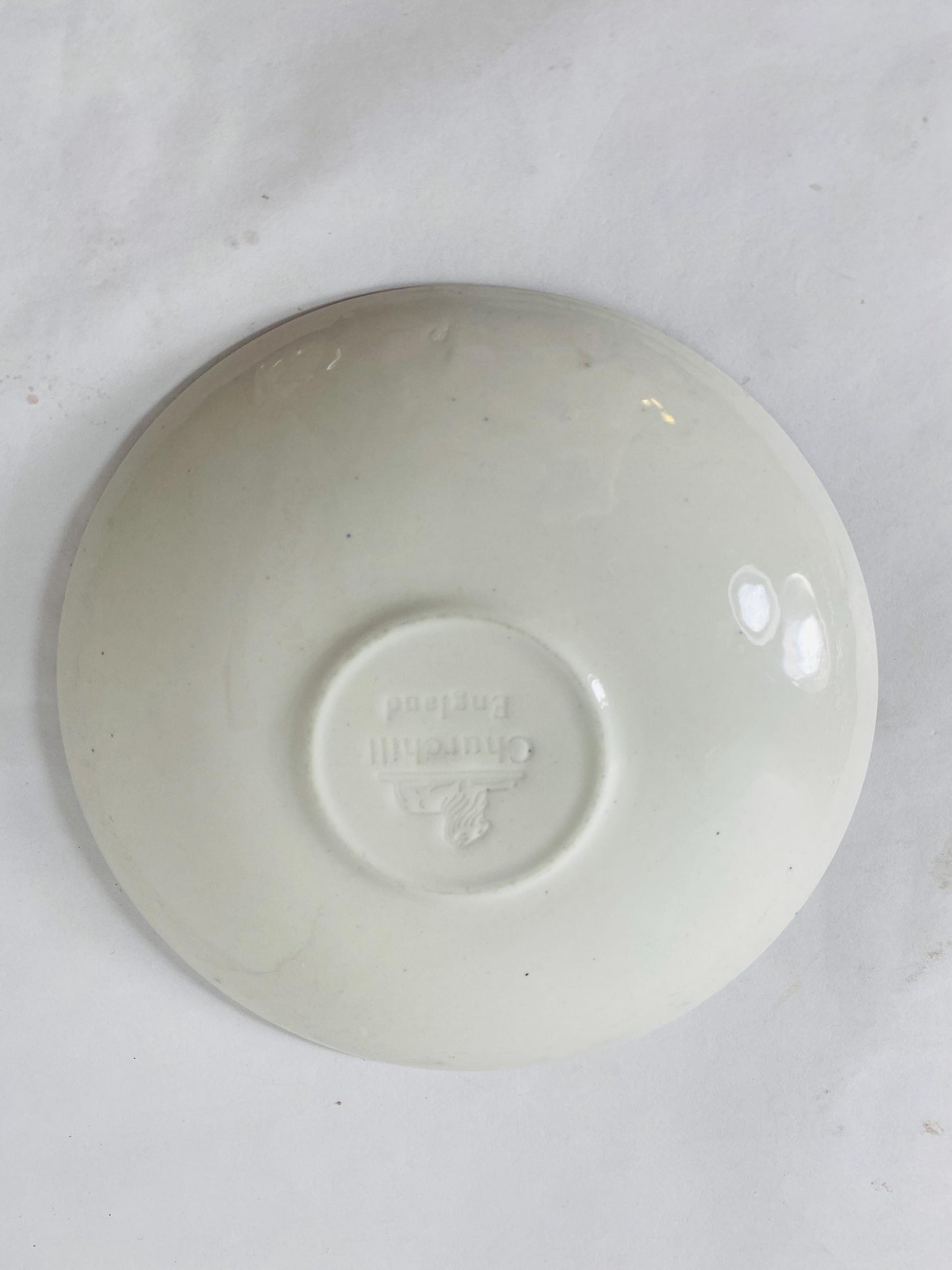 Vintage Churchill Blue Willow porcelain tea cup and saucer Made in England cottage decor