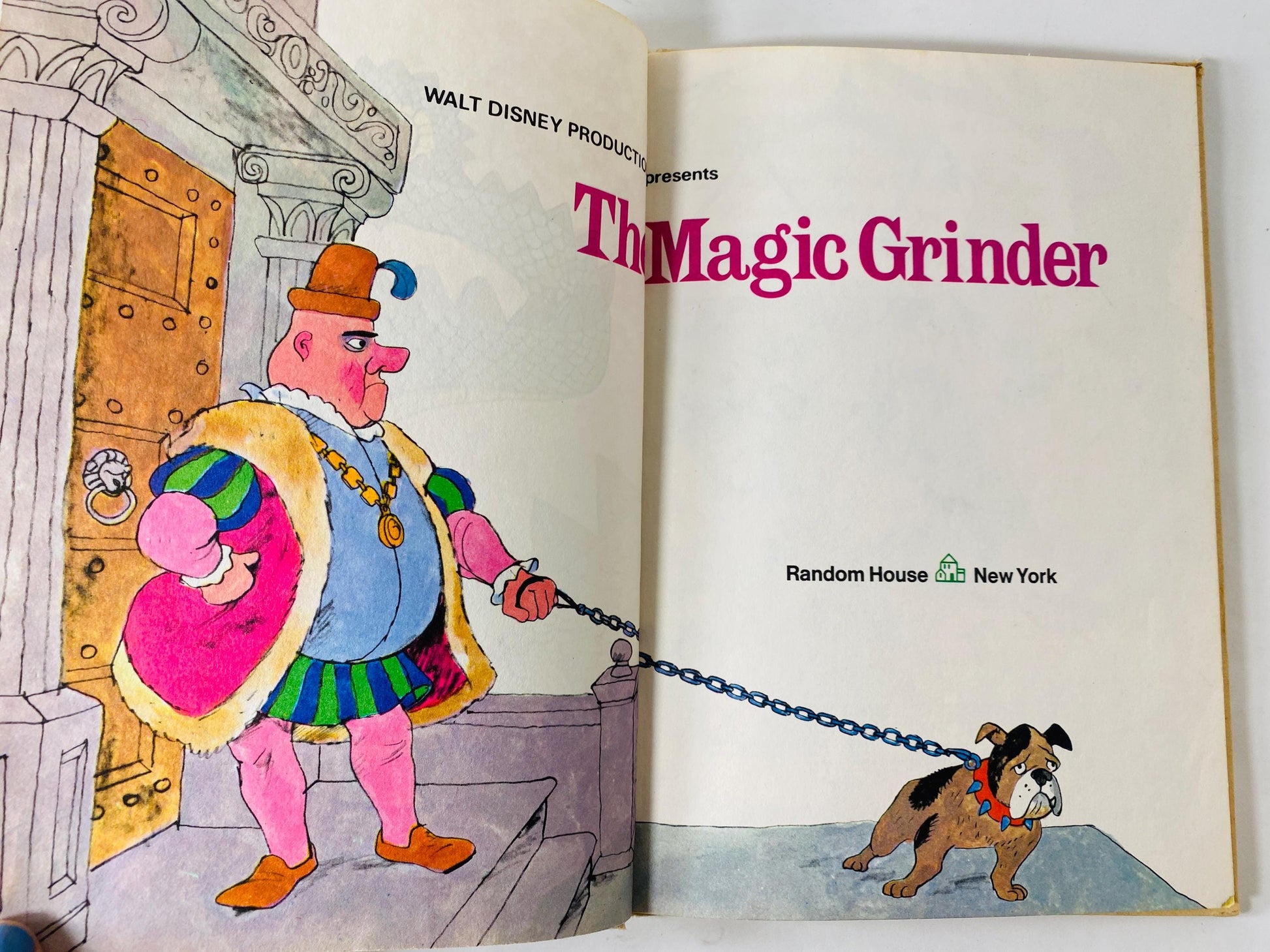 Disney's Magic Grinder vintage children's book circa 1975 Lord Gurr is taught a lesson about greed Mickey Mouse