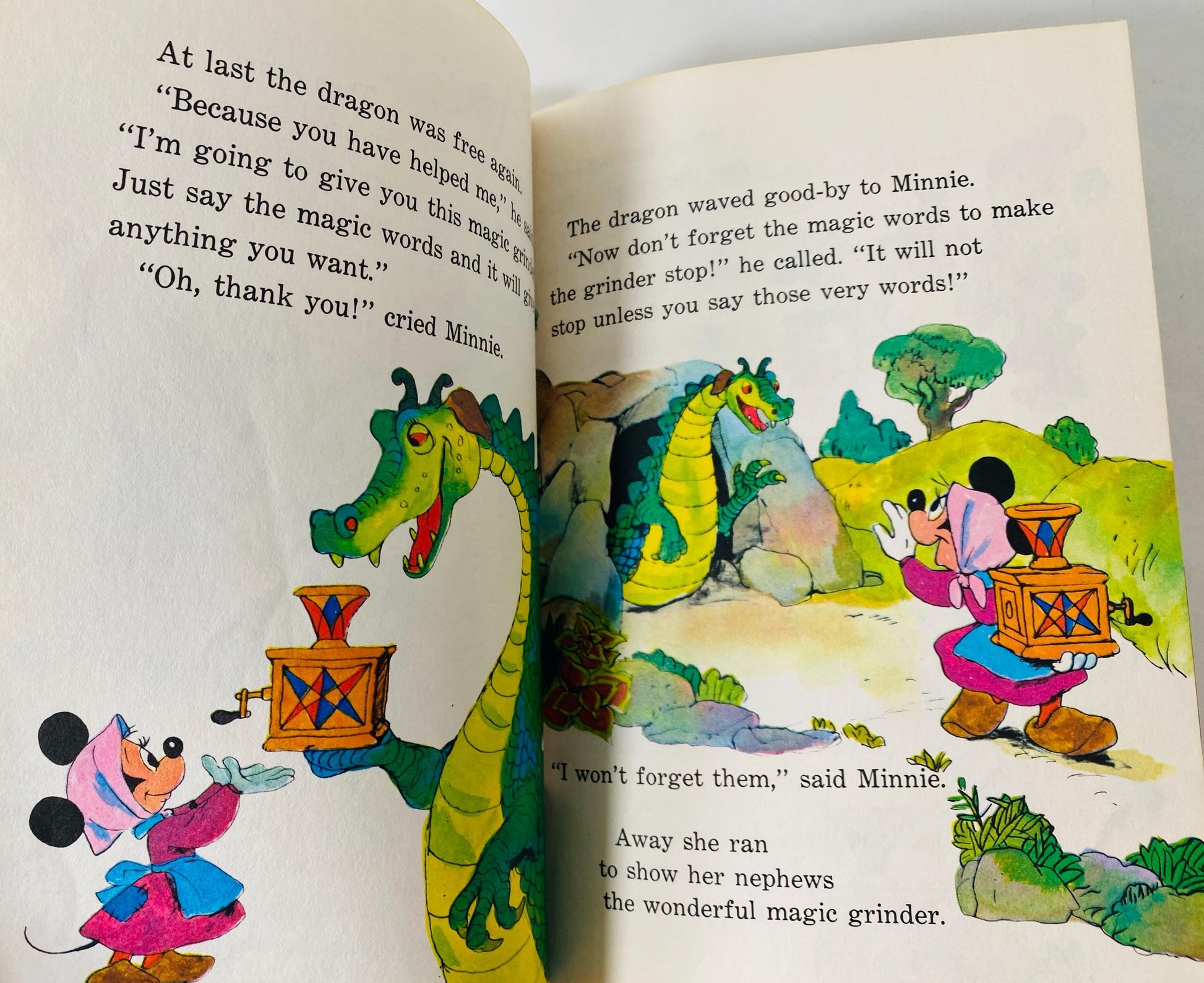 Disney's Magic Grinder vintage children's book circa 1975 Lord Gurr is taught a lesson about greed Mickey Mouse