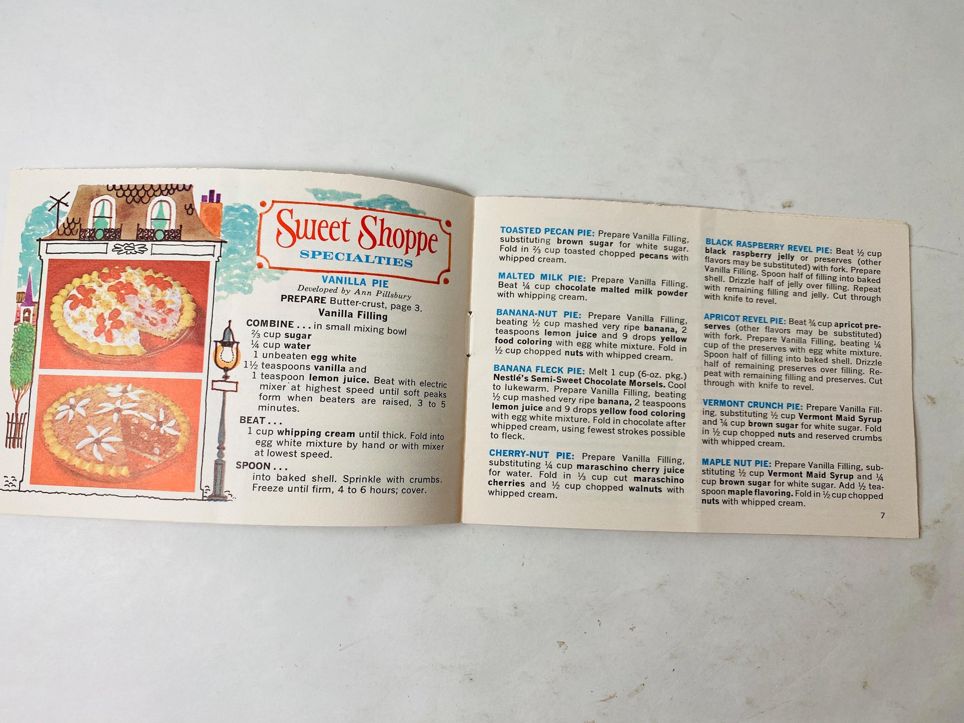 48 Butter Crust Parfait Pies booklet from Pillsbury Recipes Vintage cookbook circa 1960 Kitchen retro decor advertising