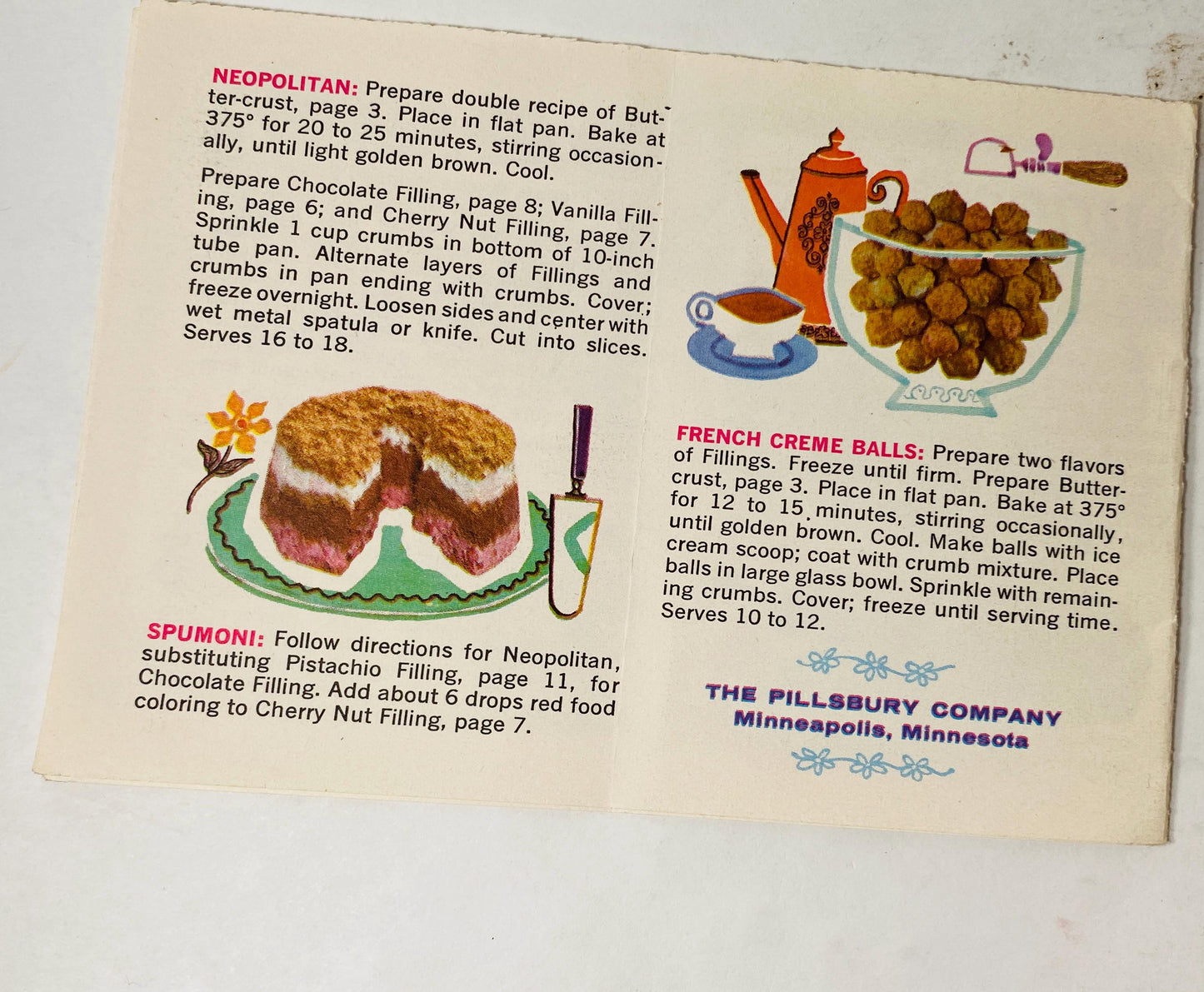 48 Butter Crust Parfait Pies booklet from Pillsbury Recipes Vintage cookbook circa 1960 Kitchen retro decor advertising