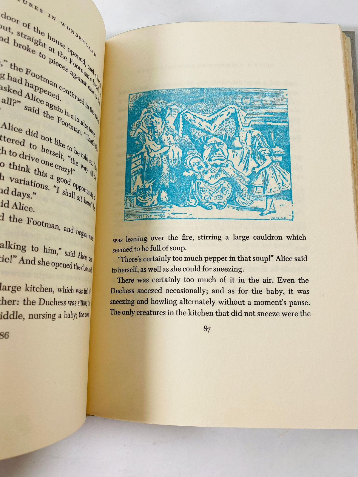 1954 Alice in Wonderland vintage book by Lewis Carroll Junior Deluxe Edition illustrations by John Tenniel