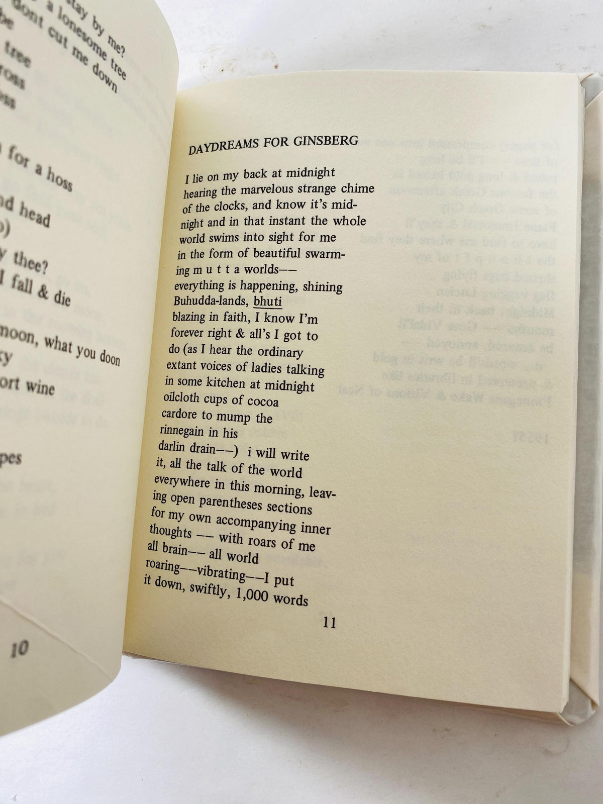 Scattered Poems vintage book by Jack Kerouac, a collection of his spontaneous poetry circa 1968