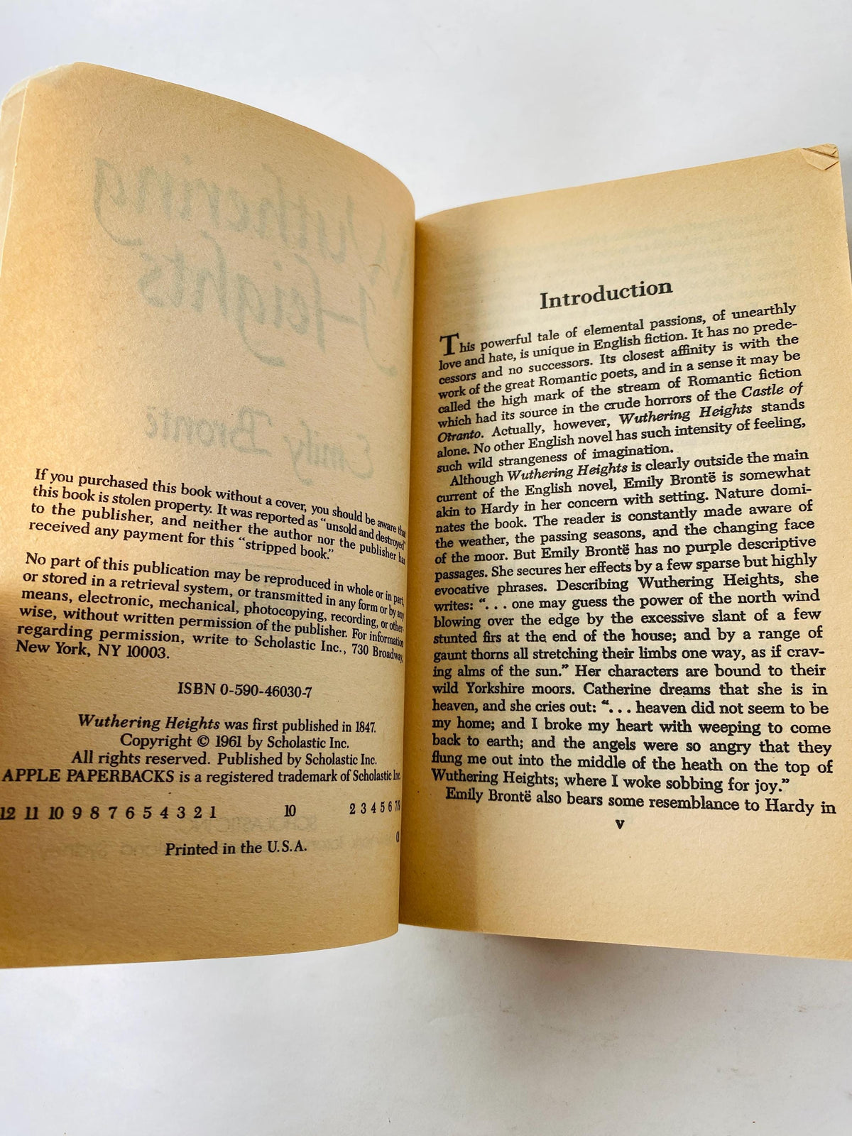 1961 Wuthering Heights by Emily Bronte Vintage paperback book Greatest Love story ever told! Cathy Heathcliff PLEASE see pictures