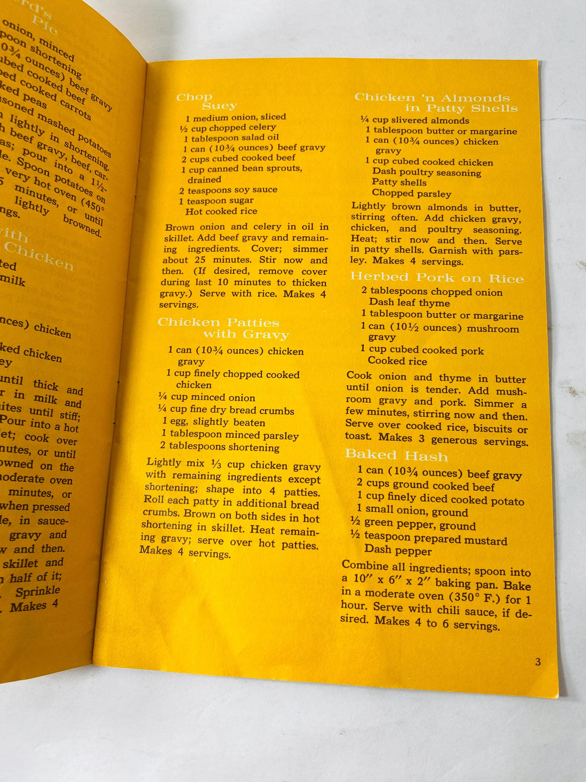 Plain and Fancy Gravy Dishes vintage cookbook booklet circa 1960 by Campbell Soup Company recipes Men Like and other interesting sections!