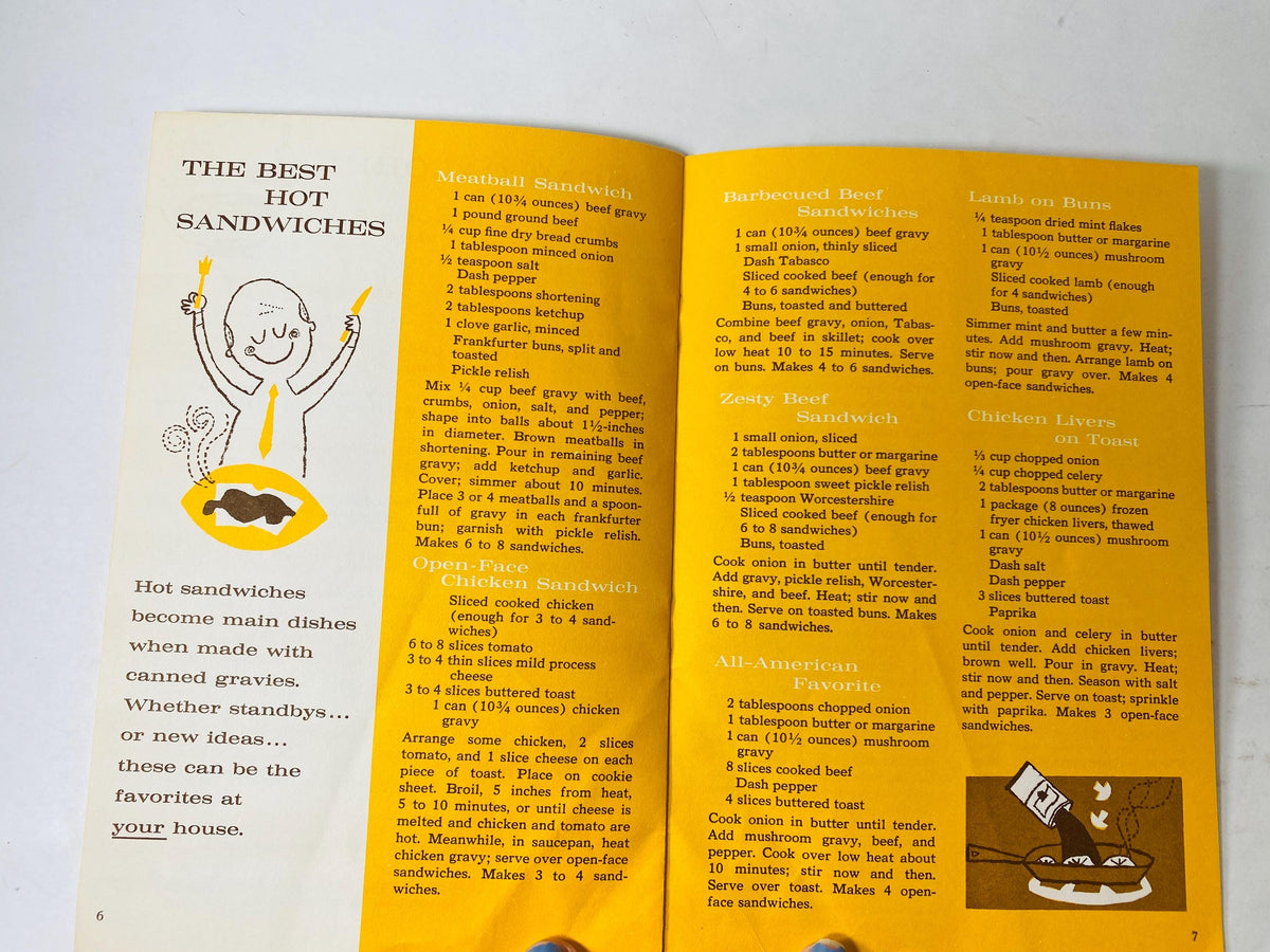 Plain and Fancy Gravy Dishes vintage cookbook booklet circa 1960 by Campbell Soup Company recipes Men Like and other interesting sections!