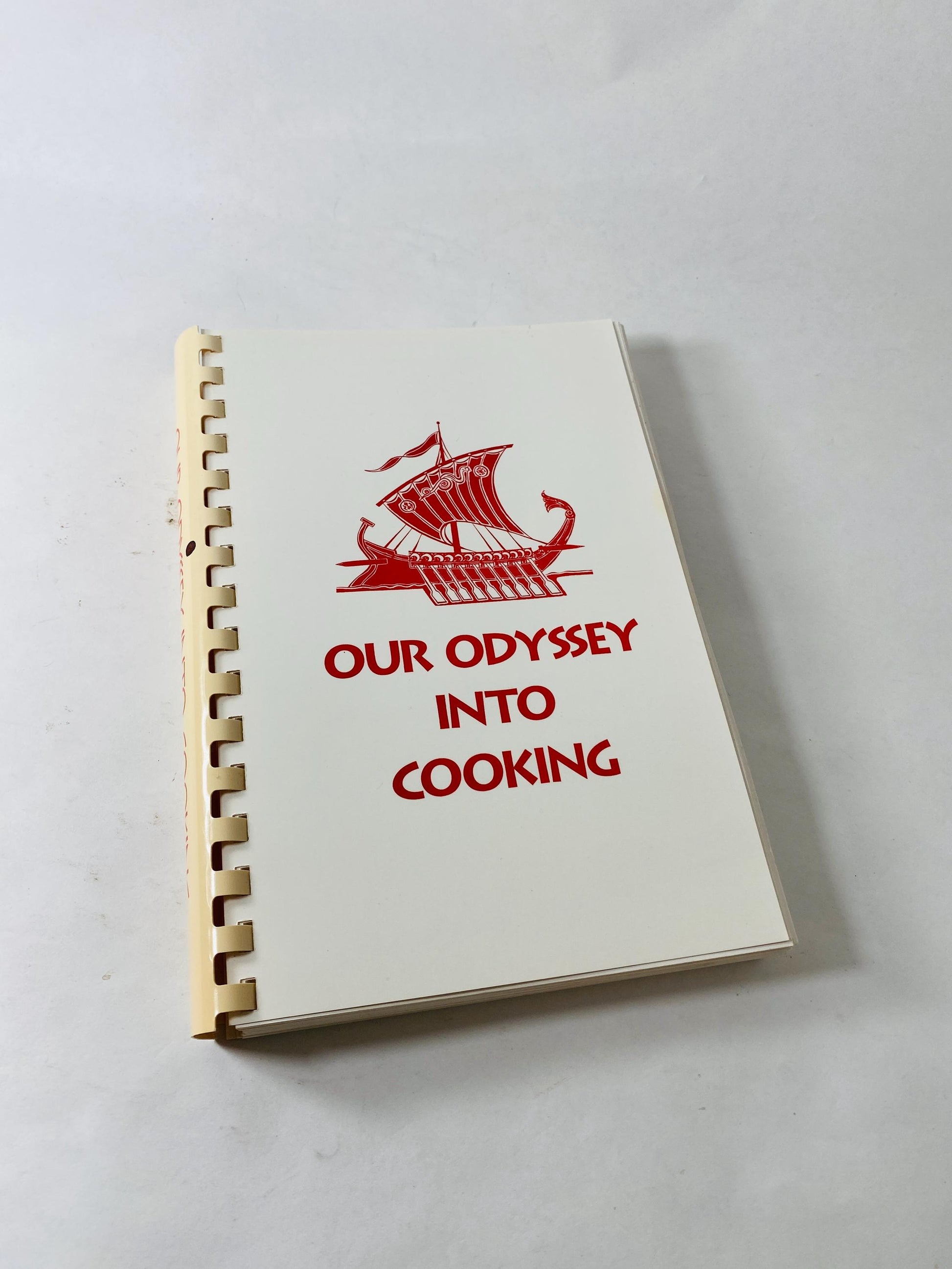 Odyssey into Cooking Greek vintage cookbook circa 1993 from the Saints Constantine and Helen Greek Orthodx Churhc Washington DC Recipes