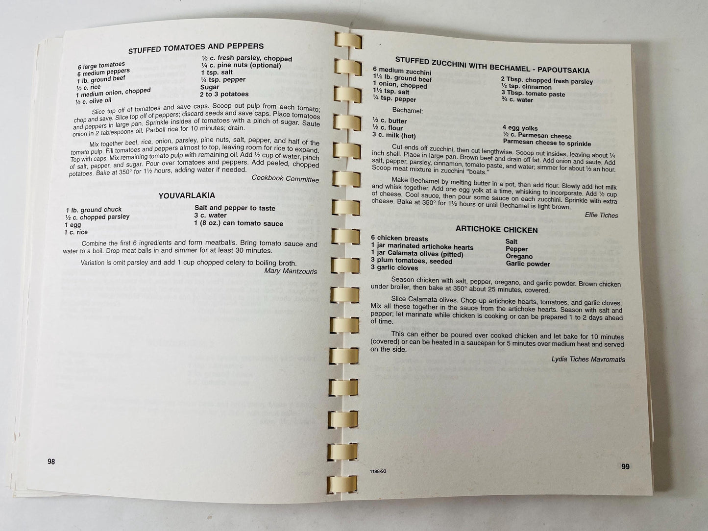 Odyssey into Cooking Greek vintage cookbook circa 1993 from the Saints Constantine and Helen Greek Orthodx Churhc Washington DC Recipes