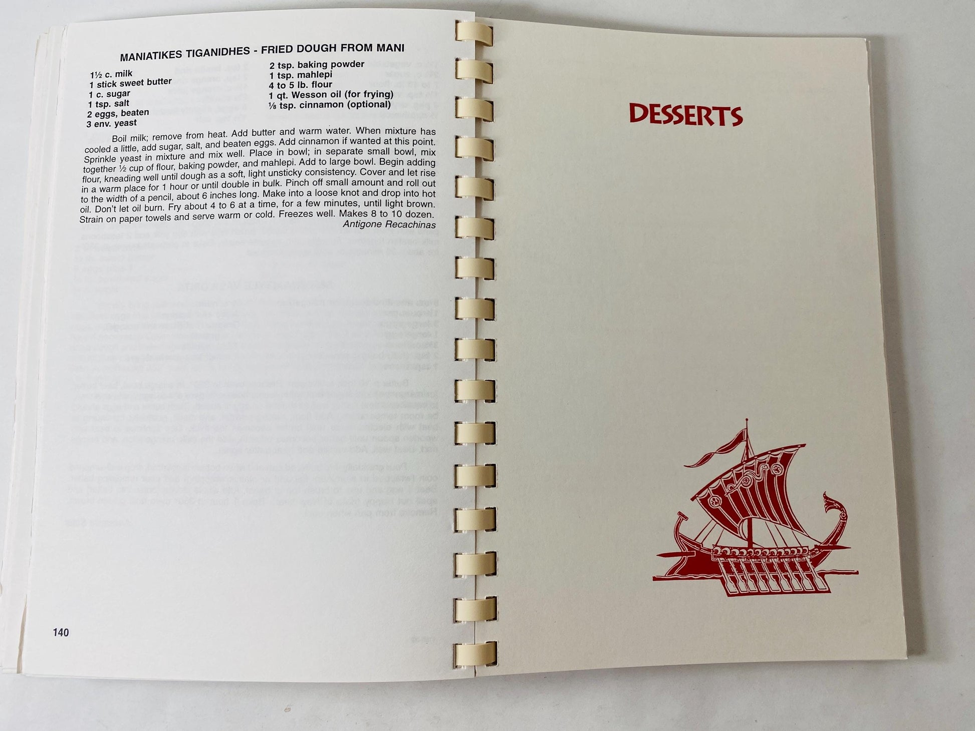 Odyssey into Cooking Greek vintage cookbook circa 1993 from the Saints Constantine and Helen Greek Orthodx Churhc Washington DC Recipes