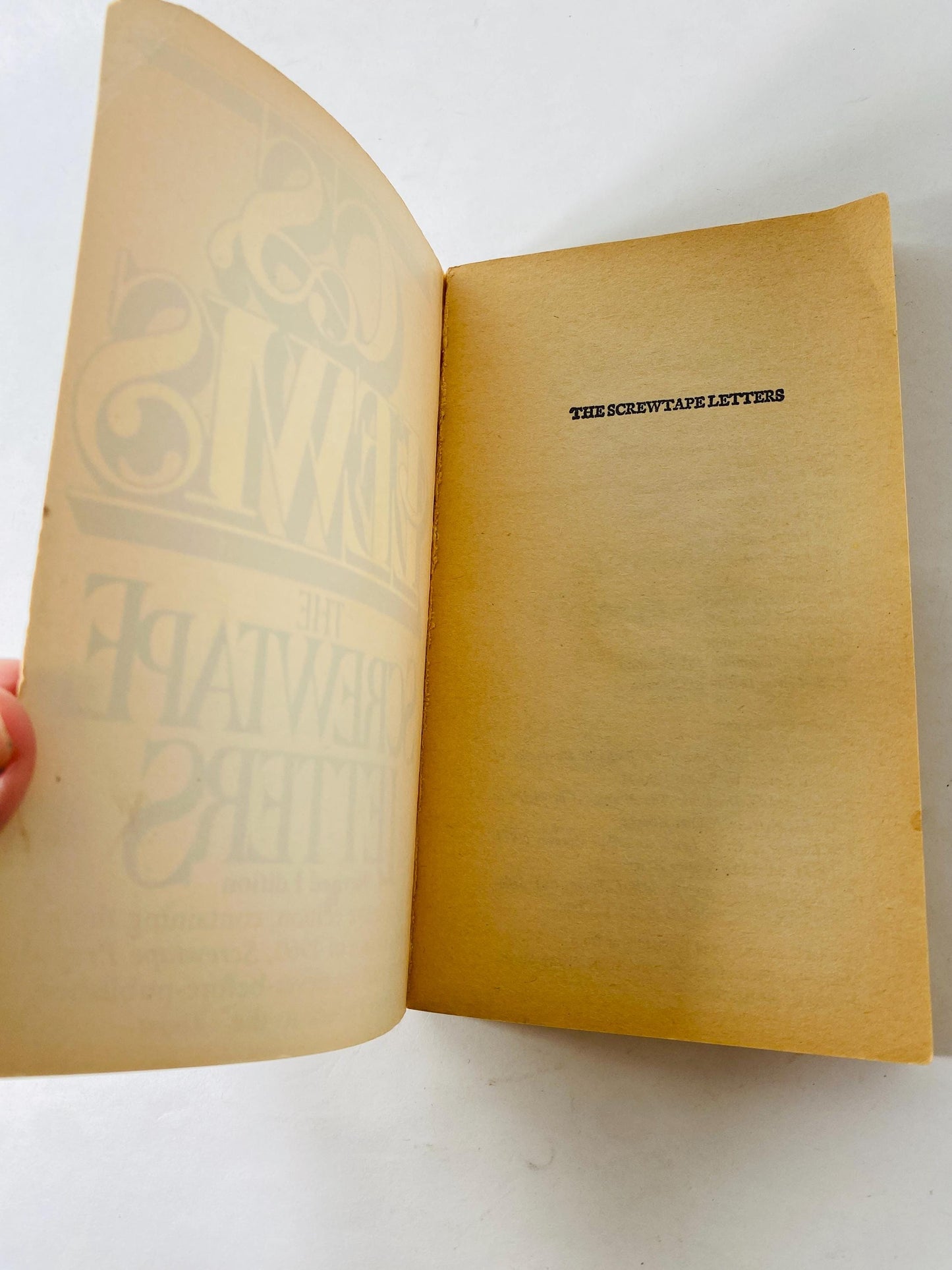 Screwtape Letters by CS Lewis Vintage paperback book circa 1982 about Christianity and God's intervention
