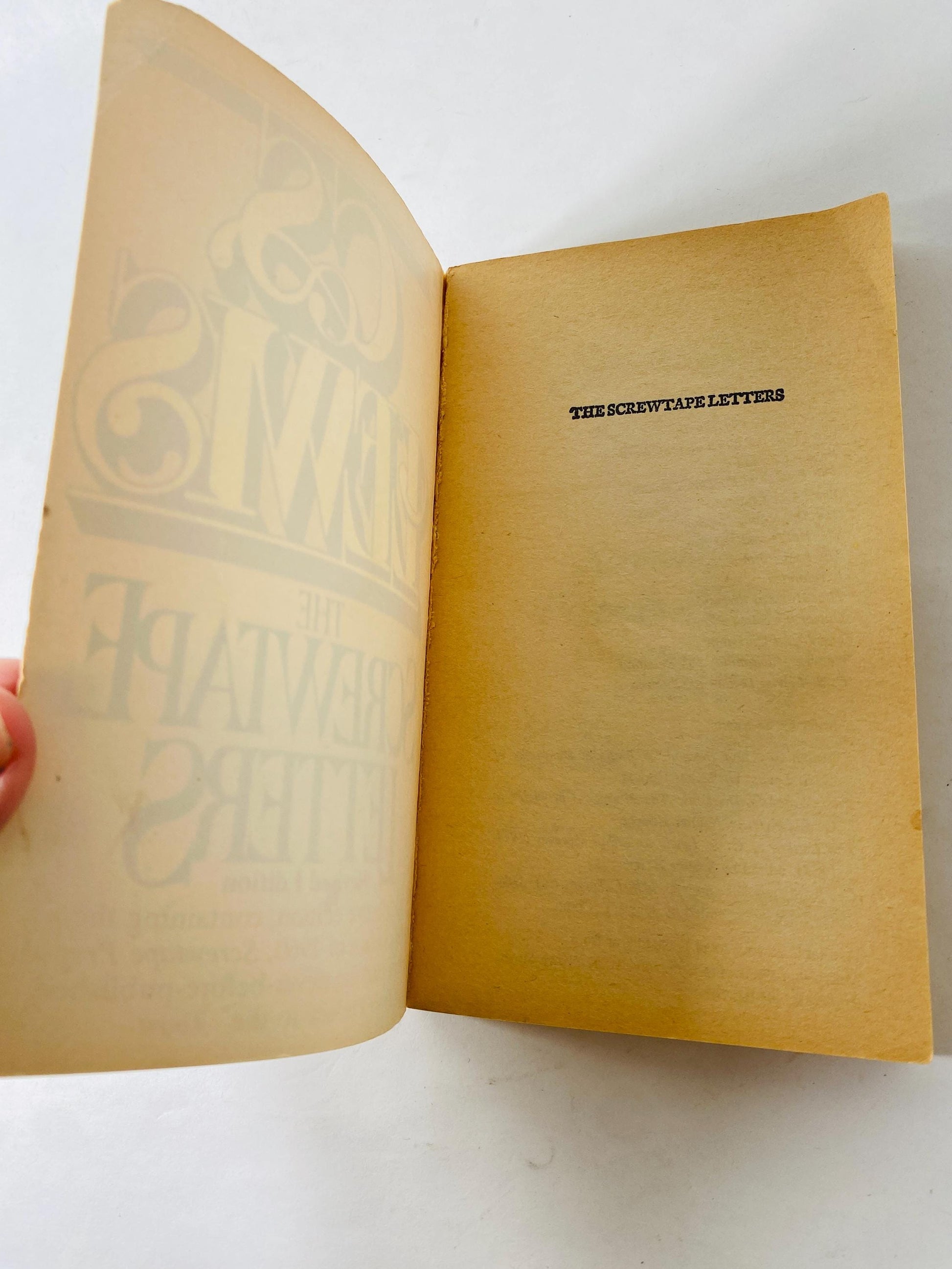 Screwtape Letters by CS Lewis Vintage paperback book circa 1982 about Christianity and God's intervention