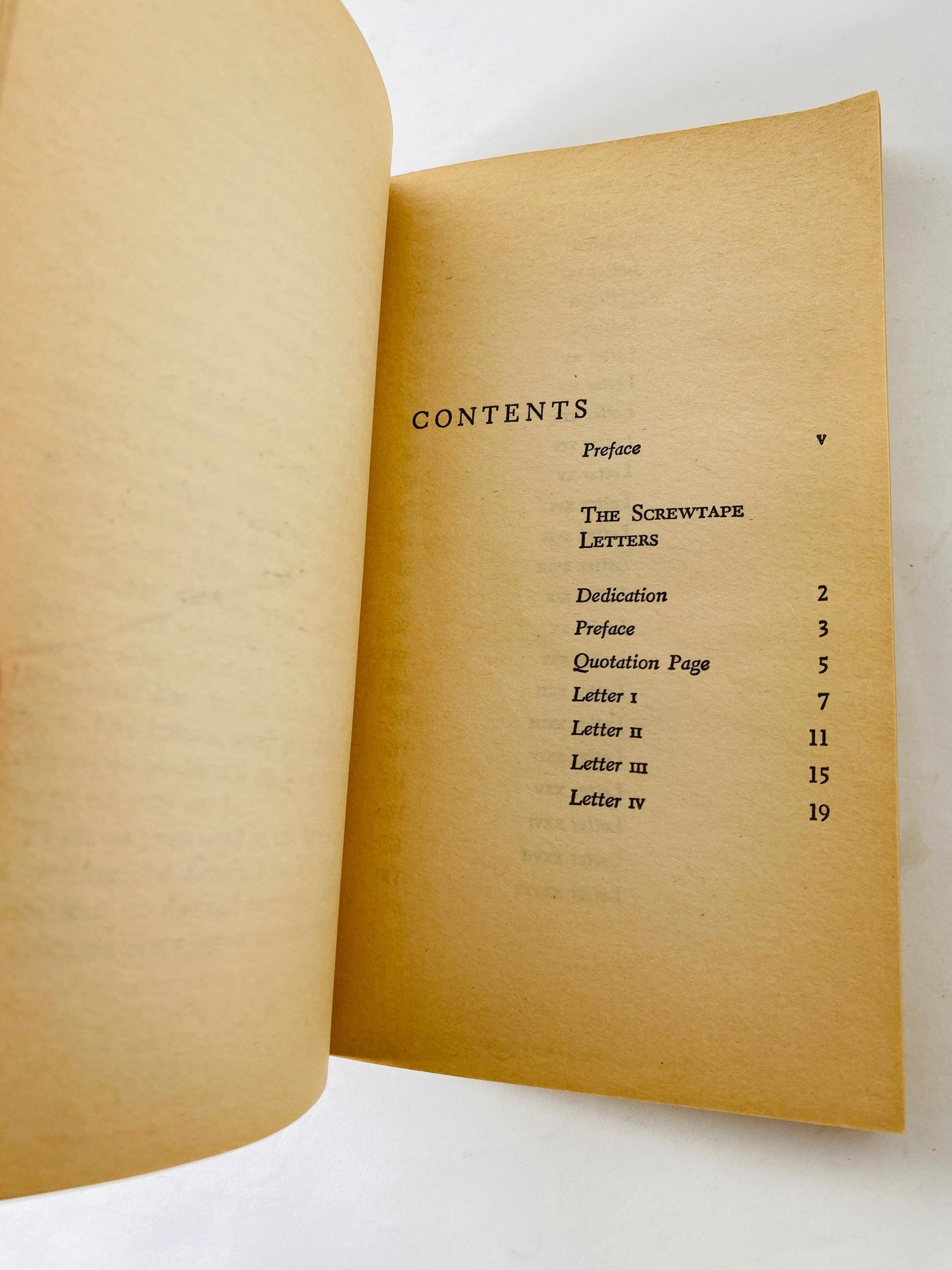 Screwtape Letters by CS Lewis Vintage paperback book circa 1982 about Christianity and God's intervention