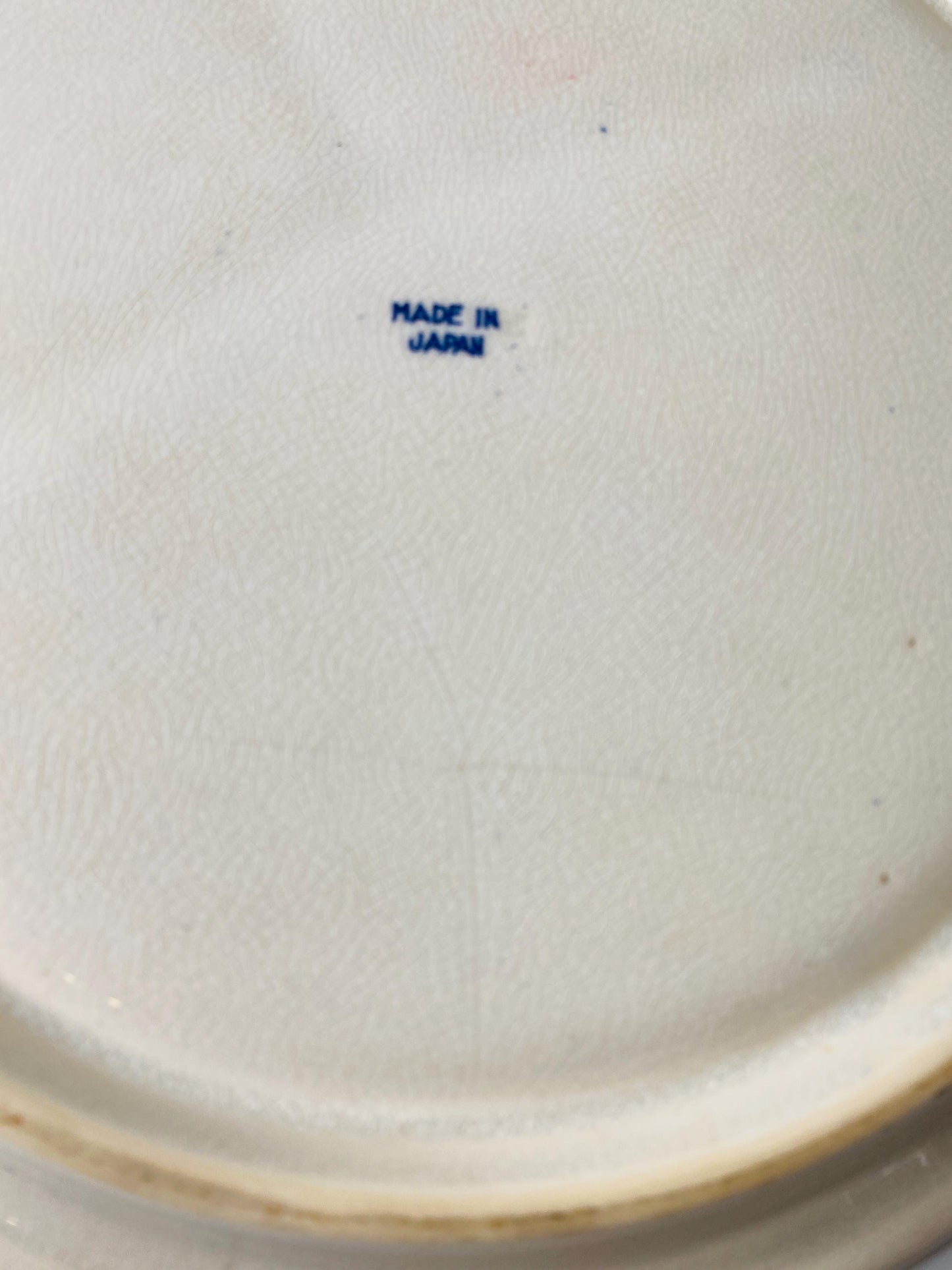 1930s Vintage Moriyama Blue Willow porcelain 10" divided plate Made in Japan grill partitioned cottage decor