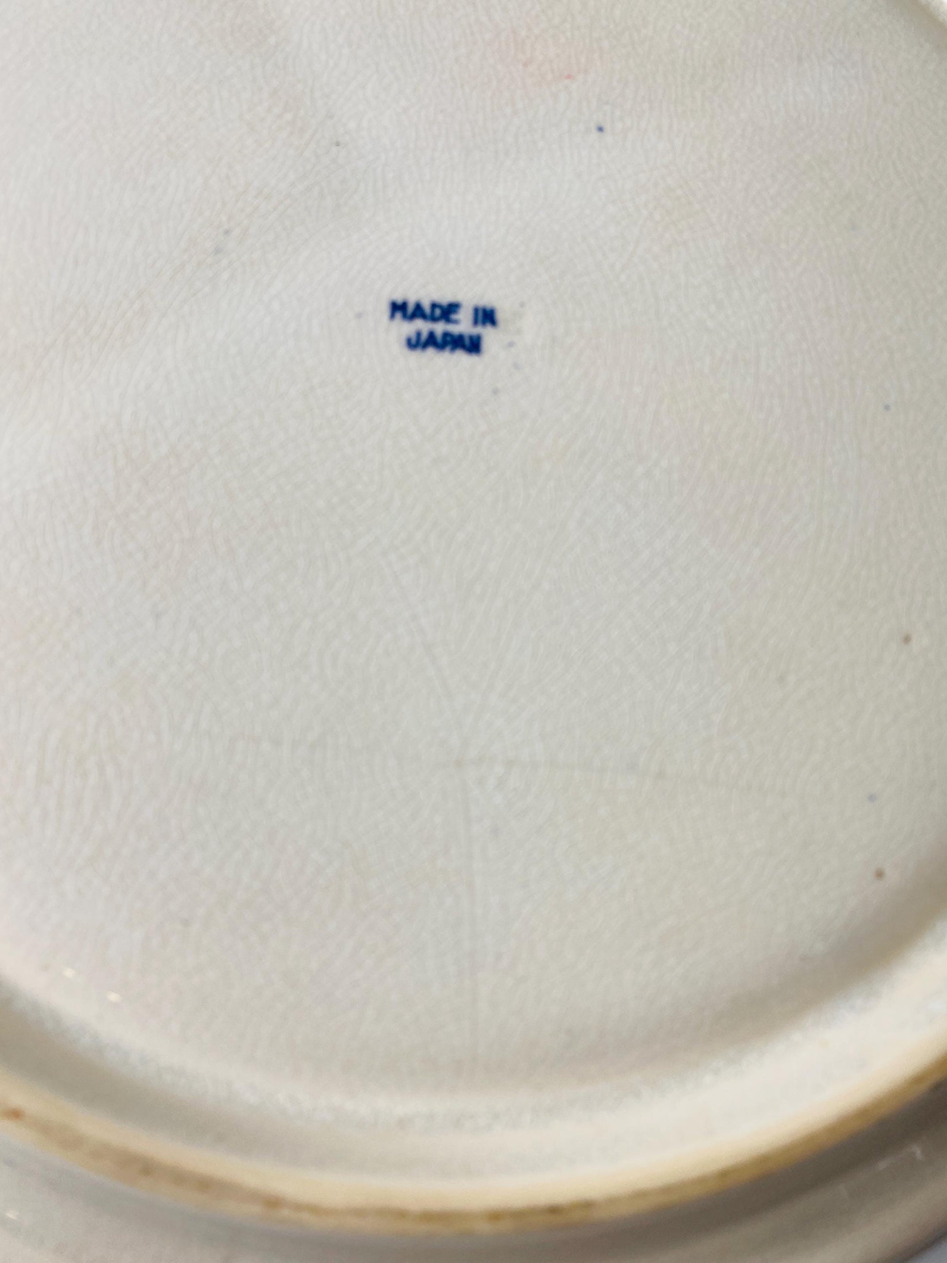 1930s Vintage Moriyama Blue Willow porcelain 10" divided plate Made in Japan grill partitioned cottage decor
